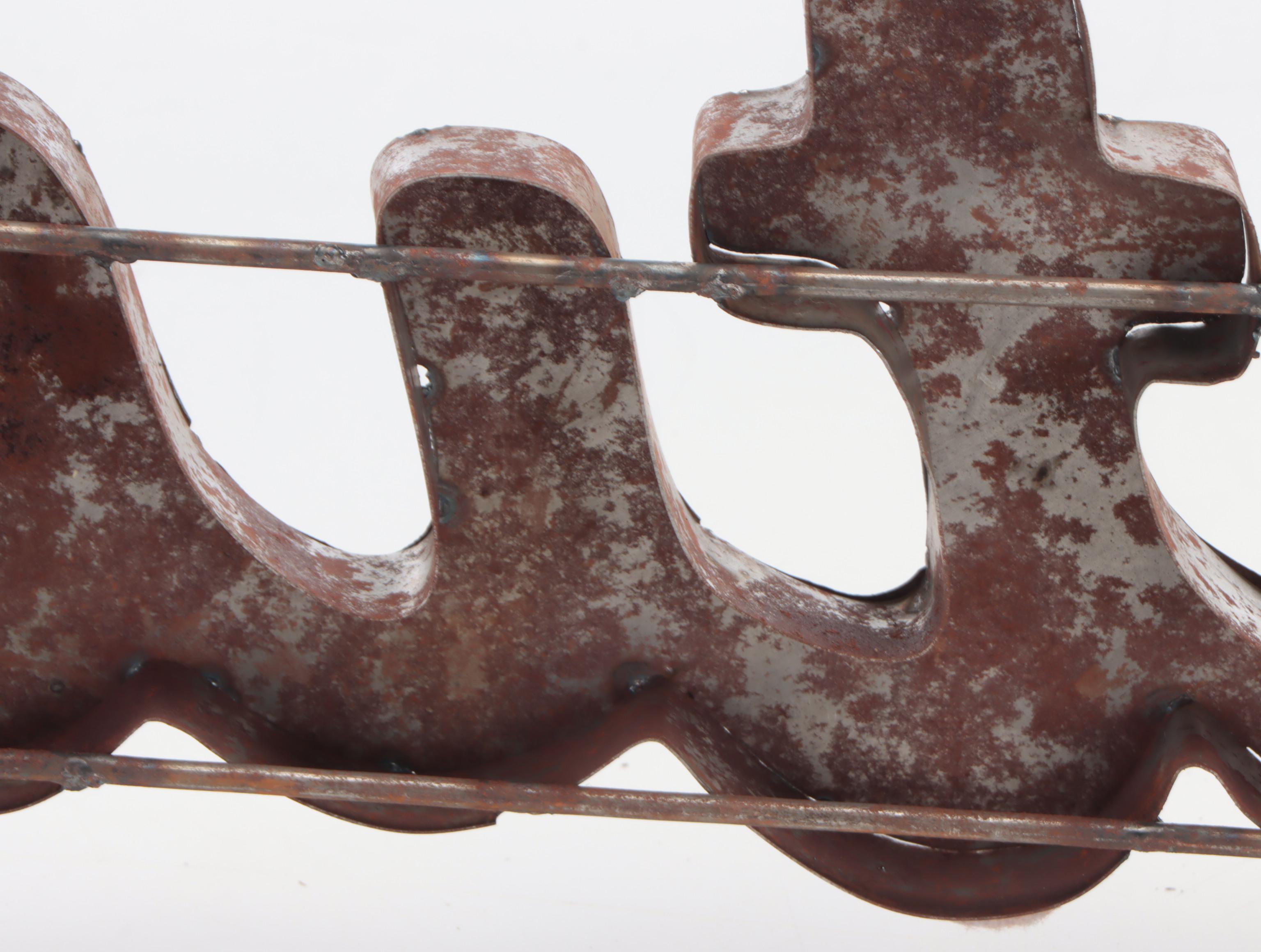 "Kentucky" Raised Script Metal Sign, Vintage