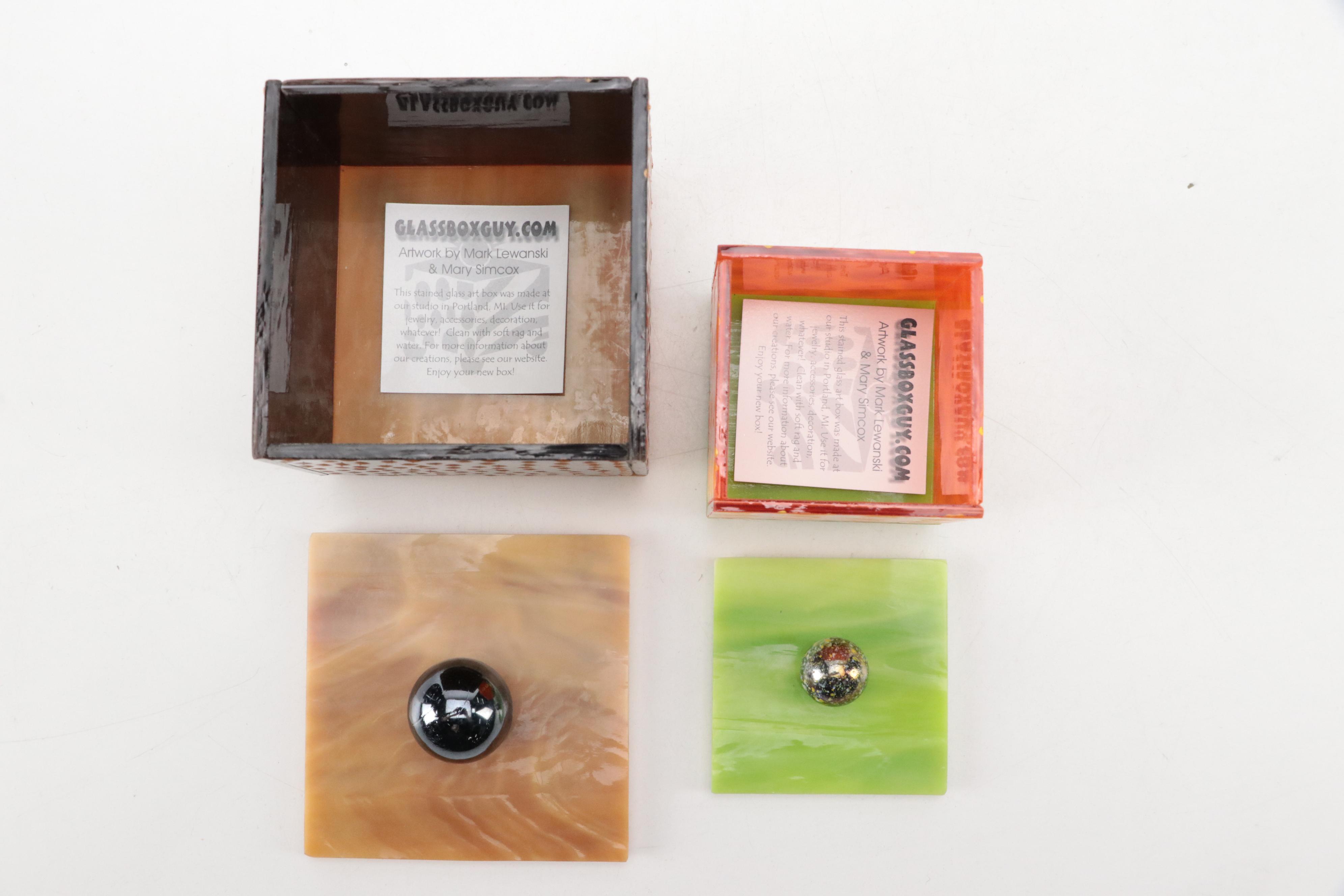 Mark Lewanski and Mary Simcox Hand-Crafted Glass Lidded Boxes, 2006