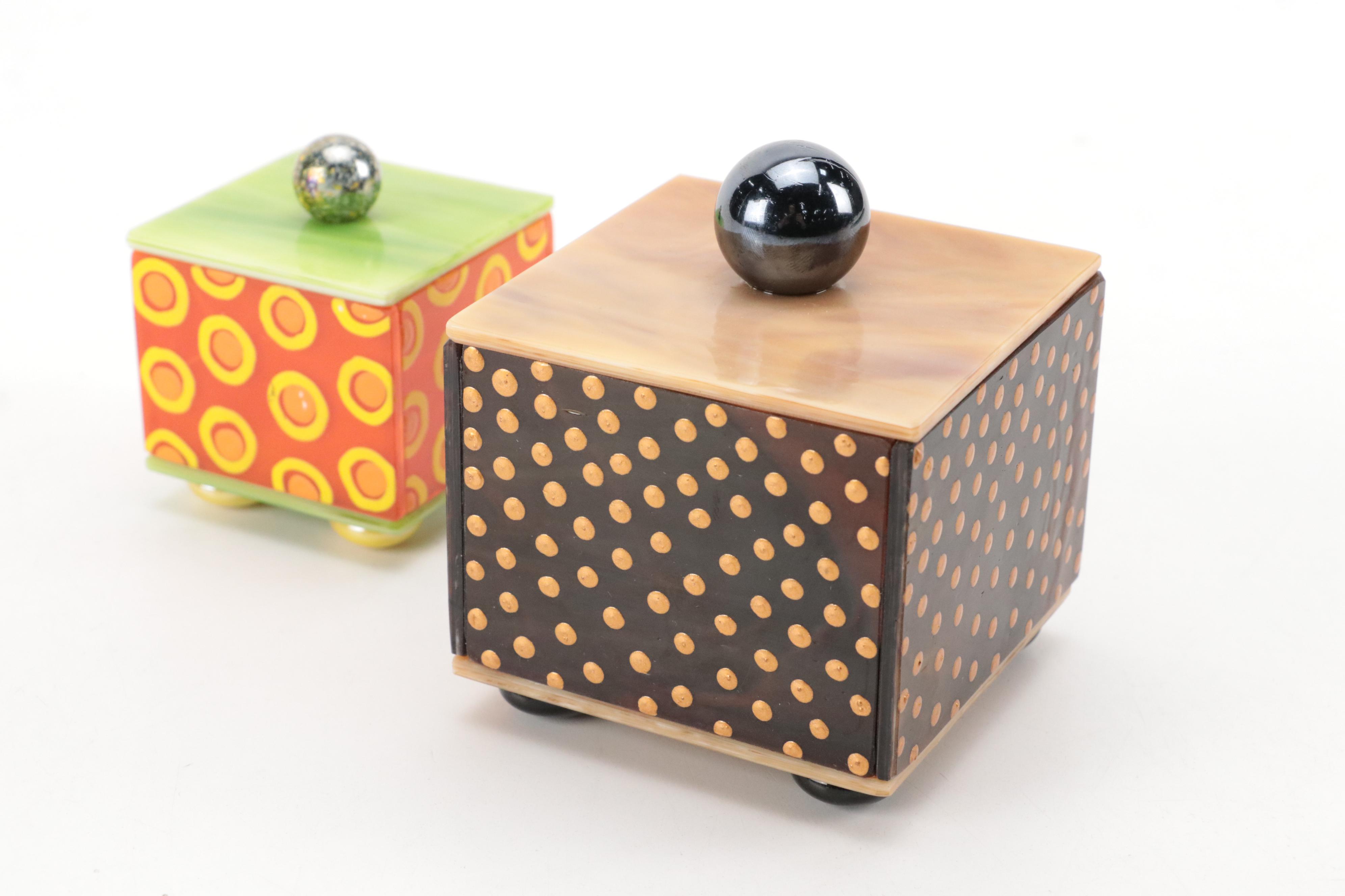 Mark Lewanski and Mary Simcox Hand-Crafted Glass Lidded Boxes, 2006