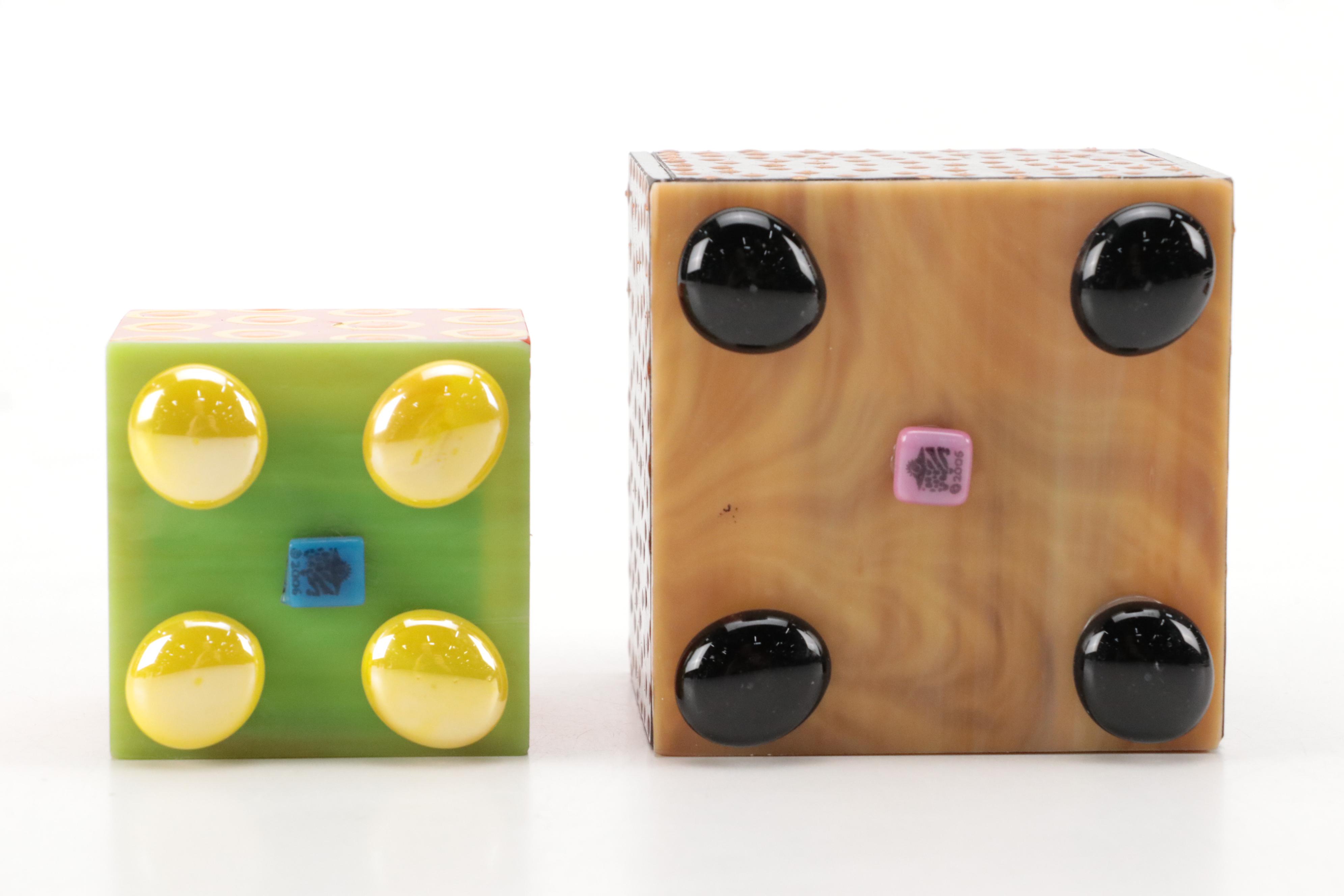 Mark Lewanski and Mary Simcox Hand-Crafted Glass Lidded Boxes, 2006