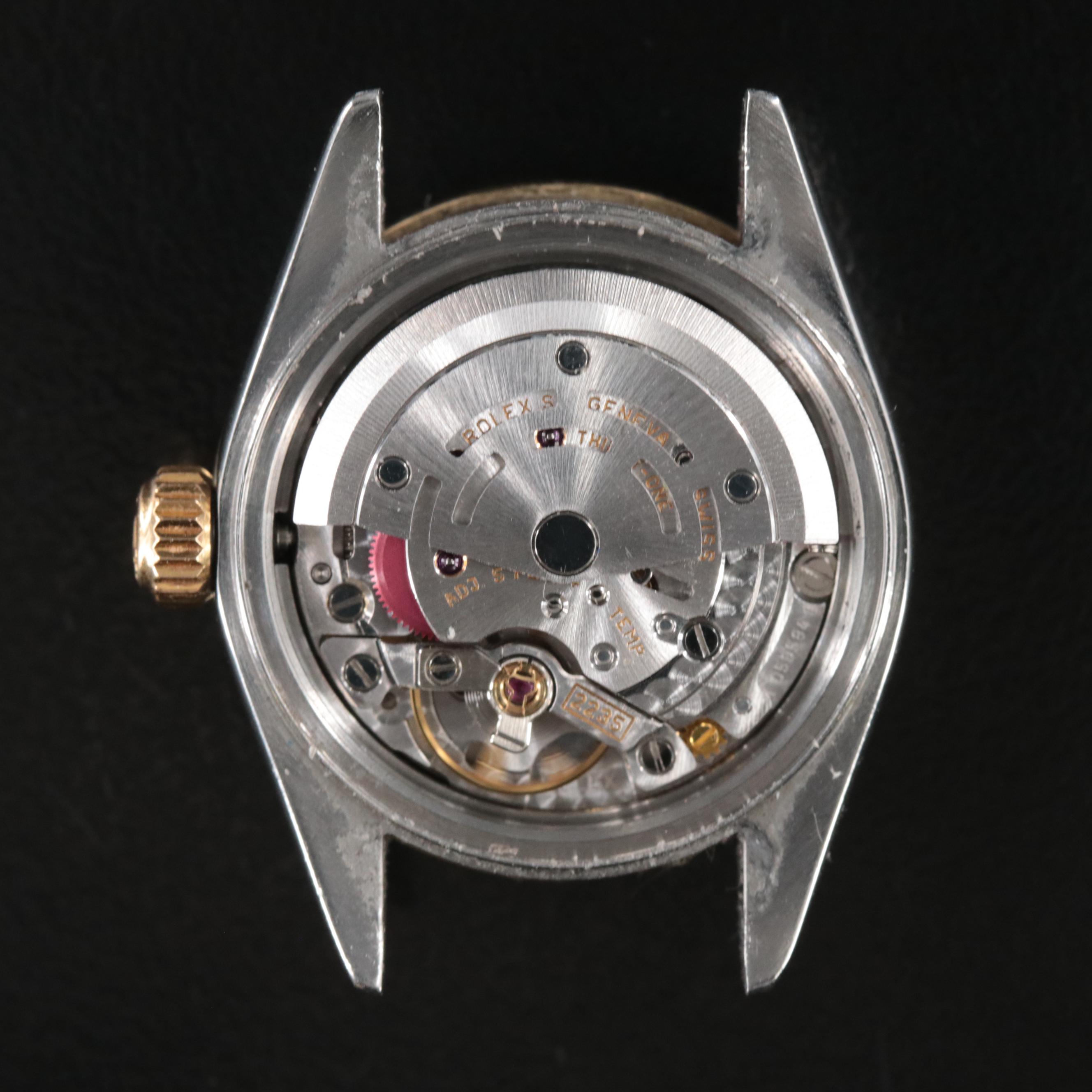 Rolex Datejust 18K Gold Steel Custom Diamond Bezel and Dial Automatic Watch