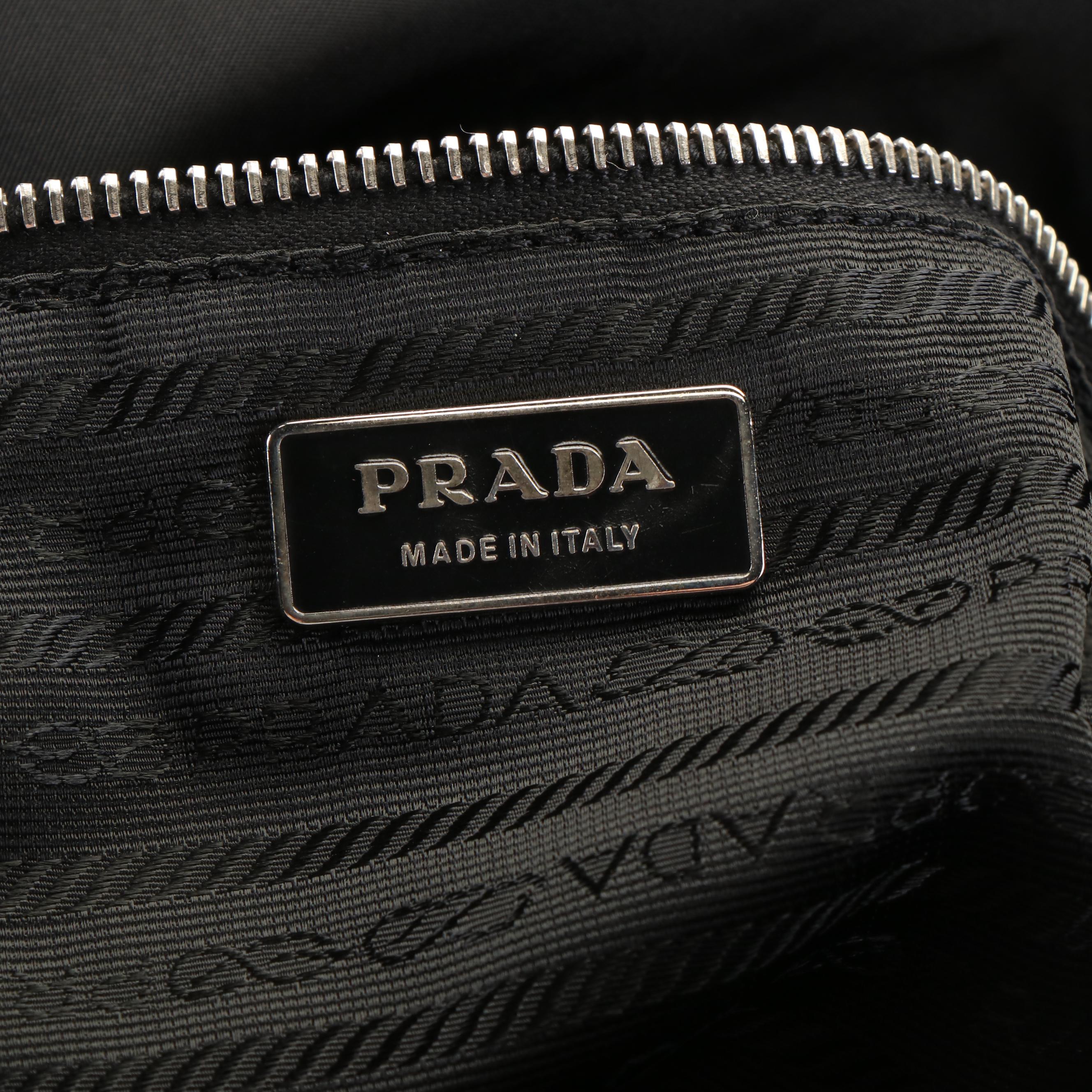 Prada Shoulder Tote Bag in Black Tessuto Nylon