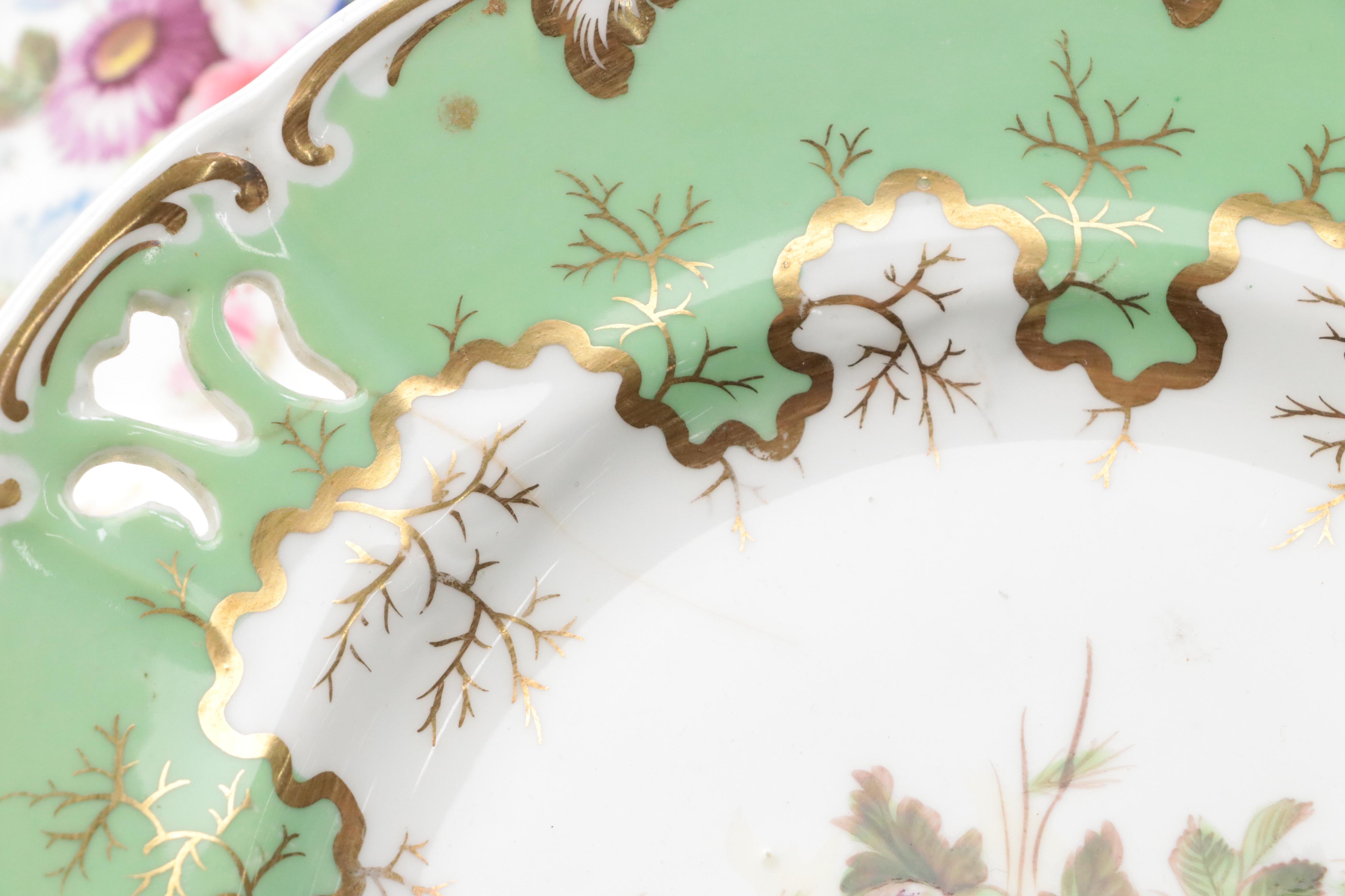 Ynysmeudwy Luster Accented Relief Molded Jug and Ridgway Style Plates