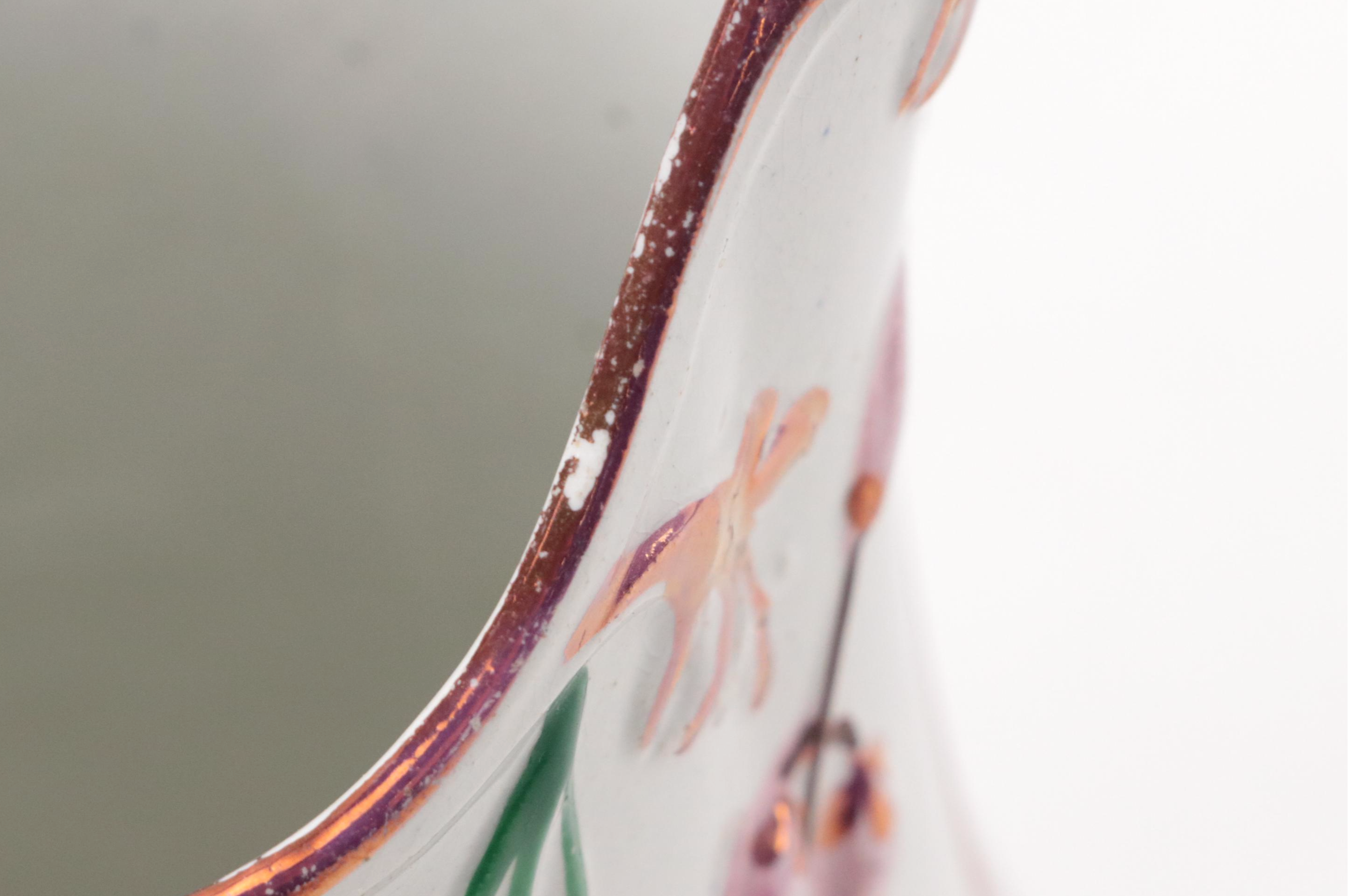 Ynysmeudwy Luster Accented Relief Molded Jug and Ridgway Style Plates