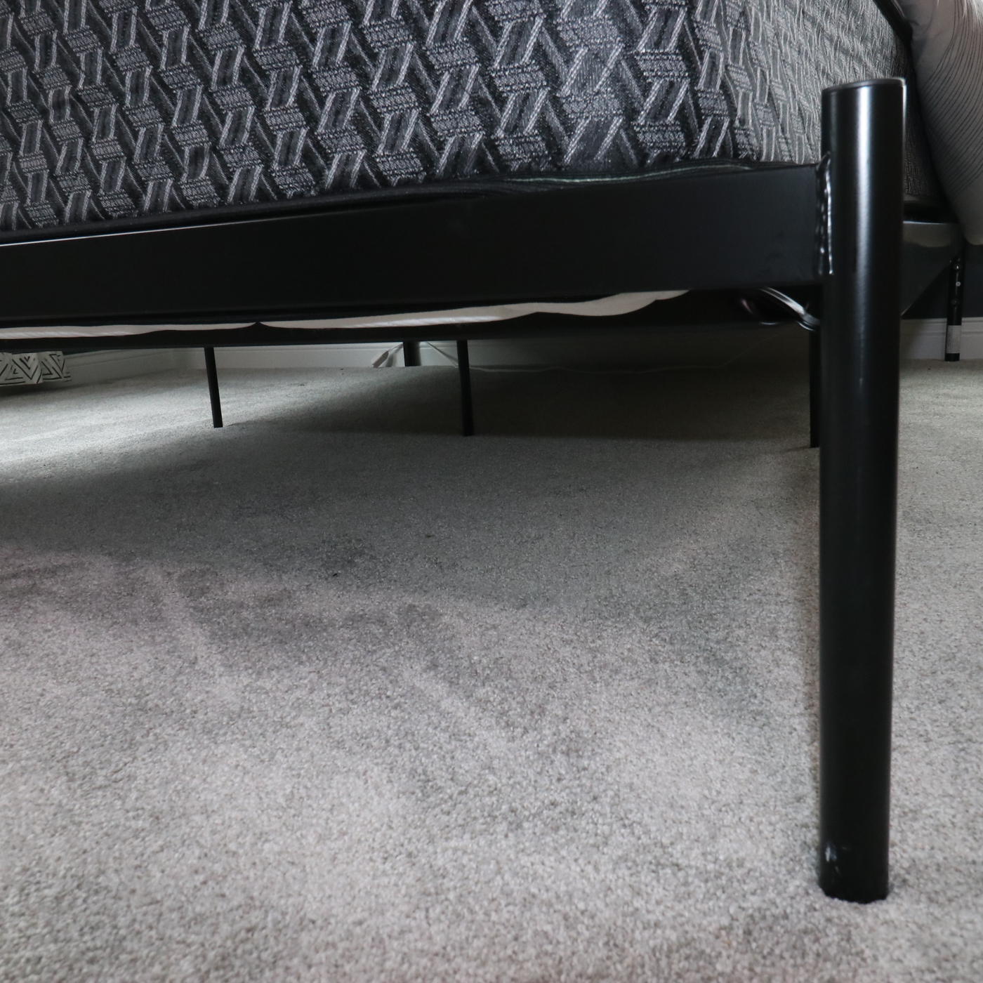 Industrial/Victorian Style Ebonized Metal Queen Bed Frame