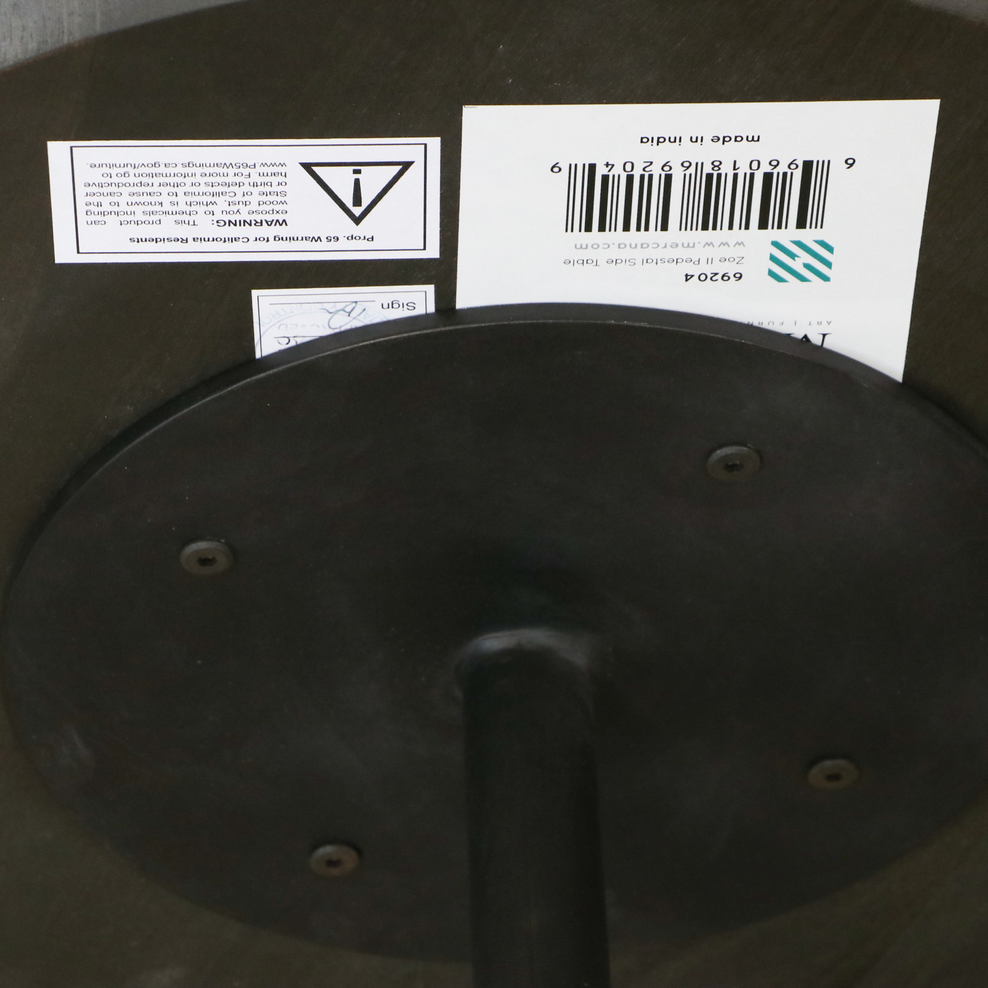 Mercana Maxwell Modern Wood and Metal Side Table