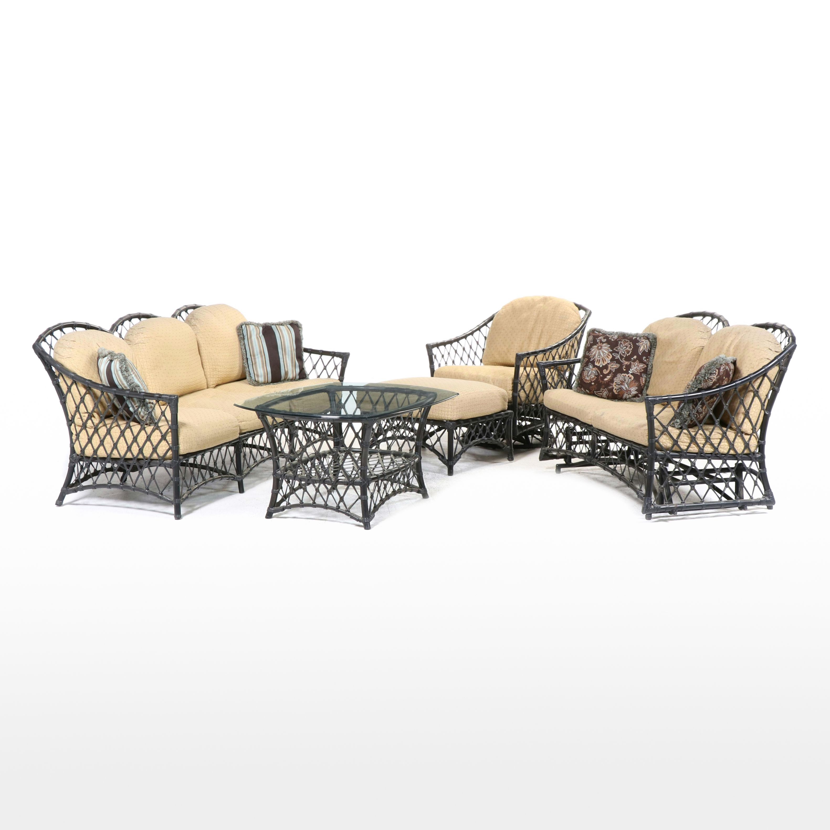 Five-Piece Bamboo Patio Lounge Seating