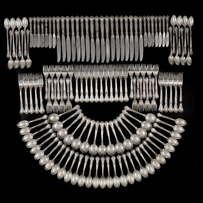 Gorham "Chantilly" Sterling Silver Flatware, Mid to Late 20th Century