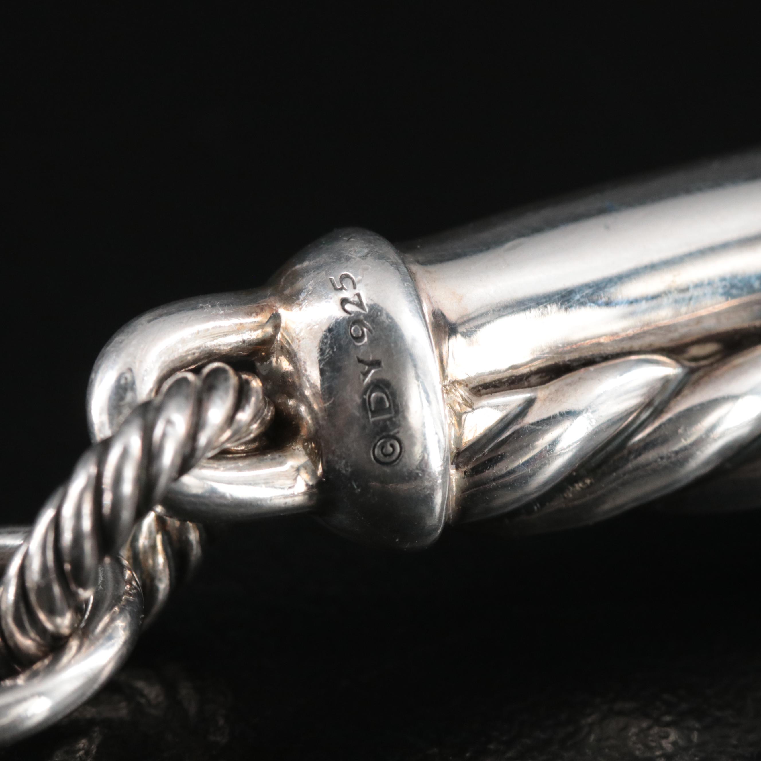 David Yurman "Pure Form" Sterling Tapered Necklace