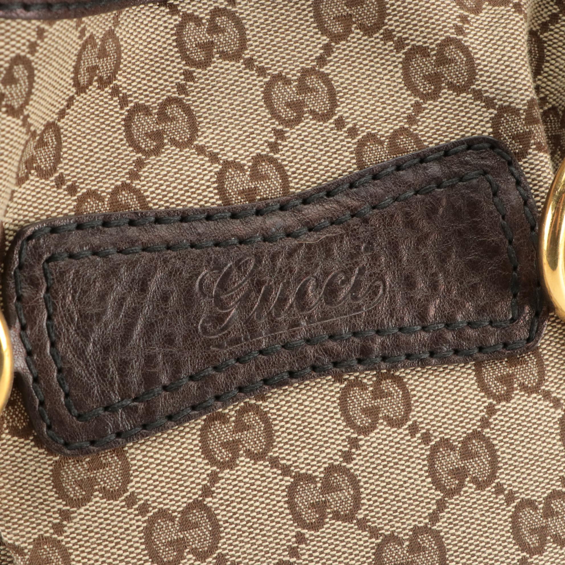 Gucci Horsebit Slouchy Shoulder Bag in GG Canvas and Leather