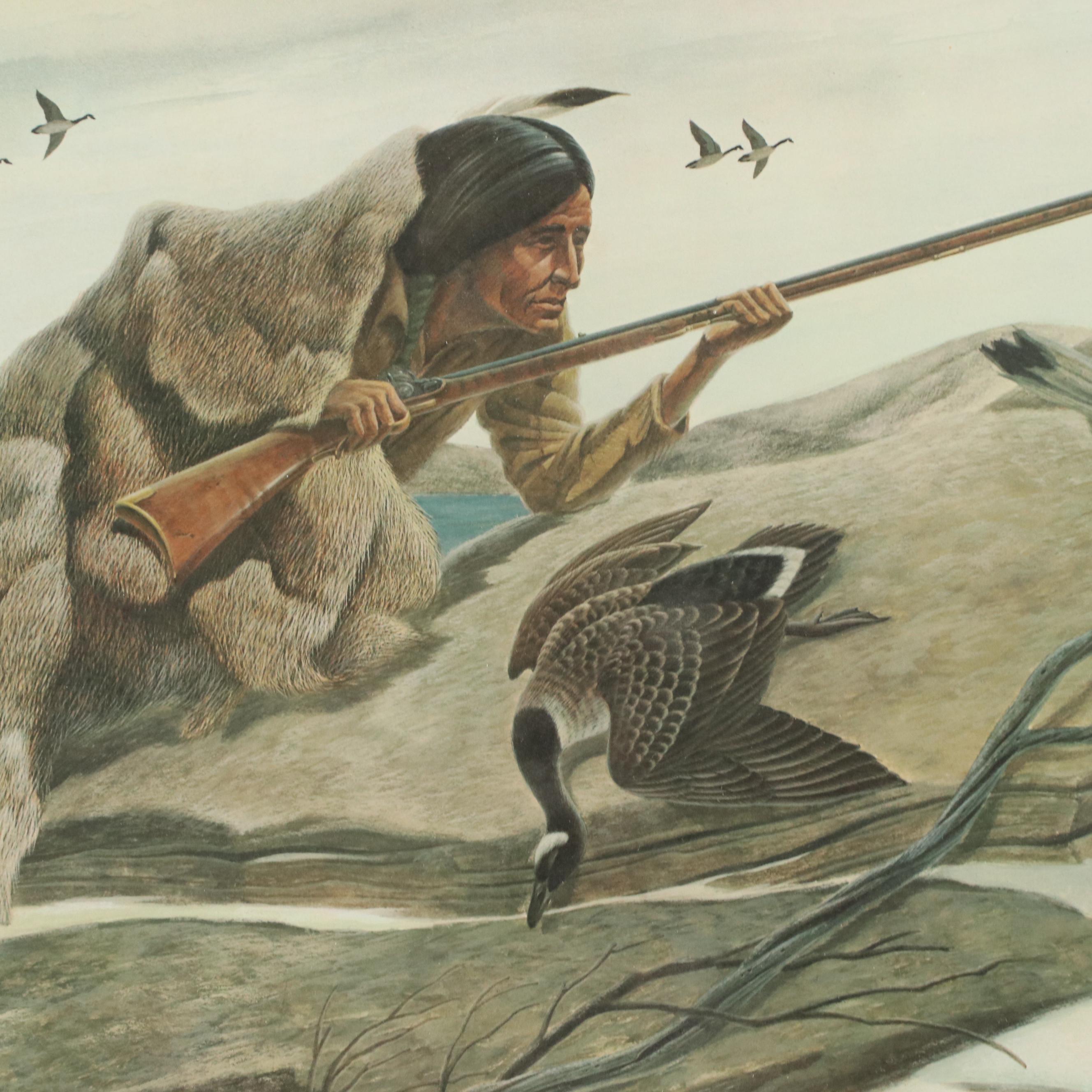 John Ruthven Offset Lithograph "Shawnee"