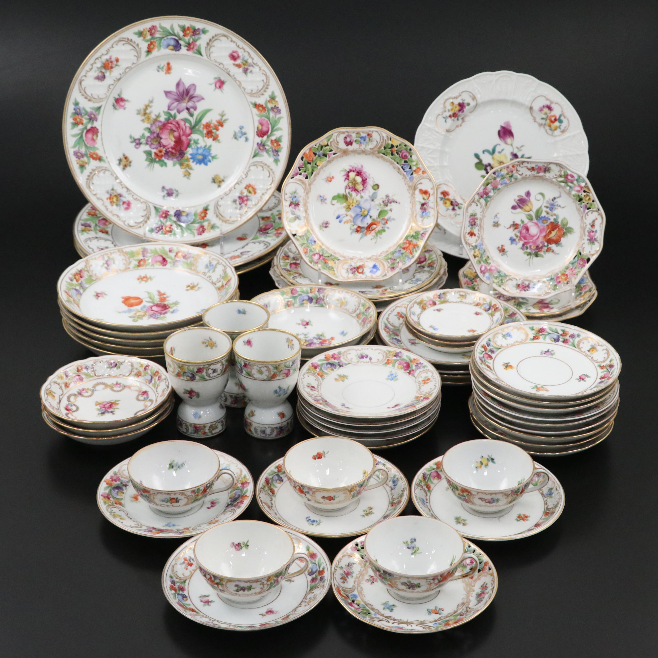 Schumann "Empress Dresden Flowers" with Carl Thieme  and Other Dresden Porcelain