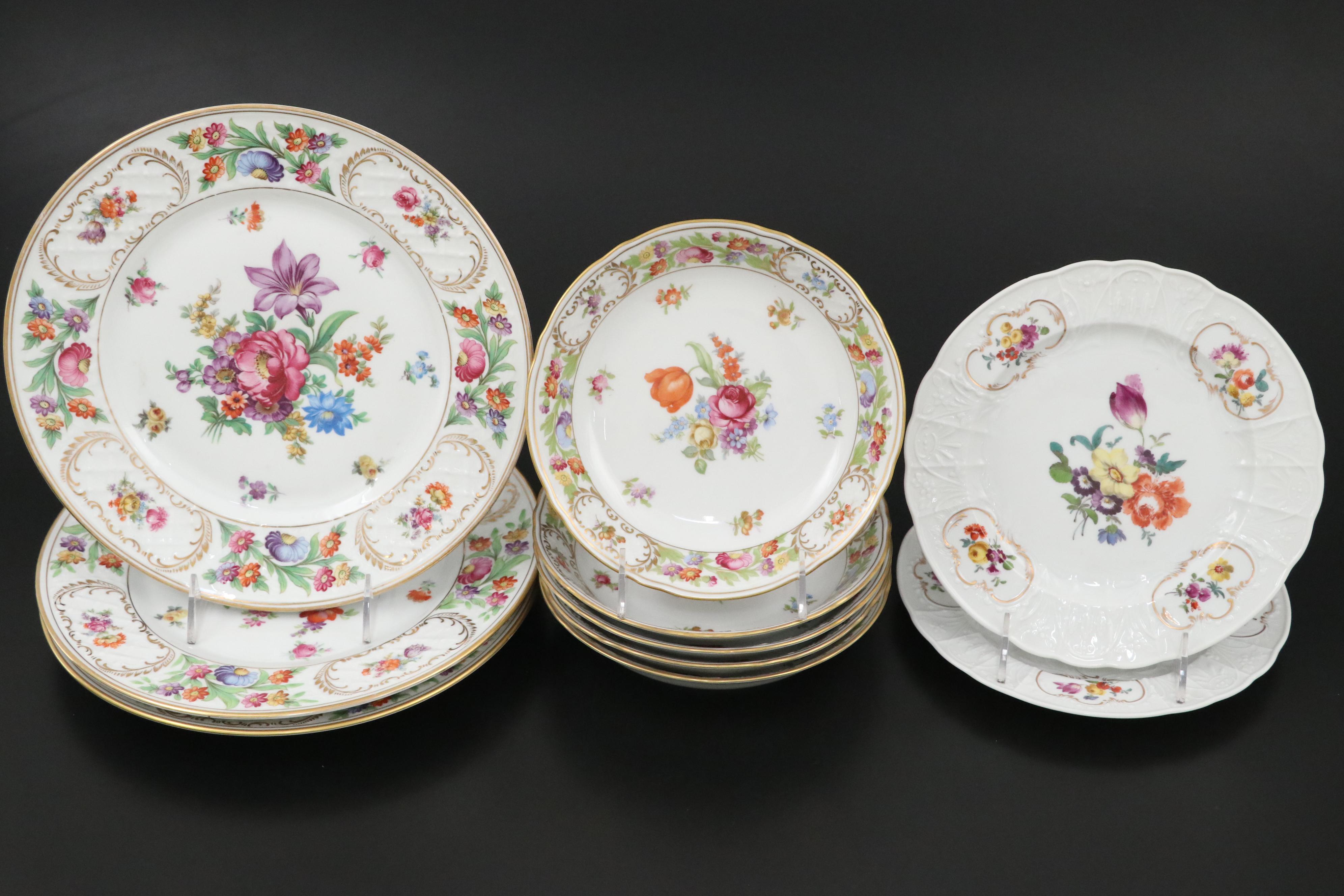 Schumann "Empress Dresden Flowers" with Carl Thieme  and Other Dresden Porcelain