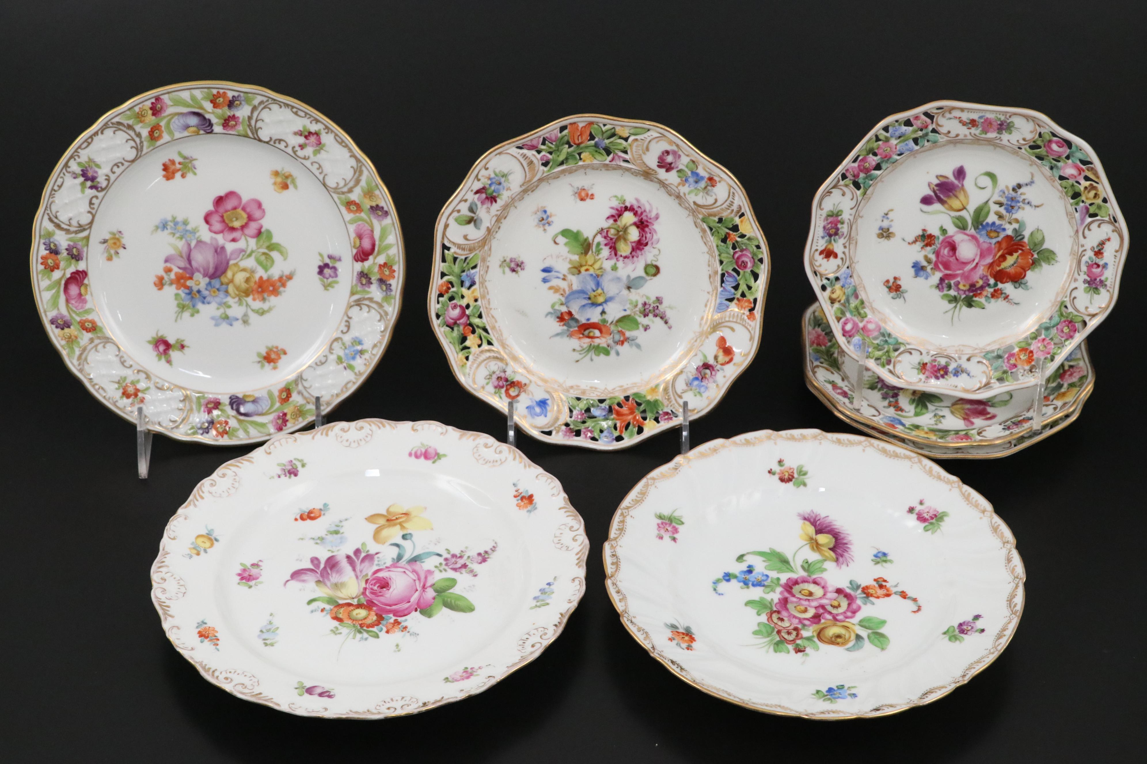 Schumann "Empress Dresden Flowers" with Carl Thieme  and Other Dresden Porcelain