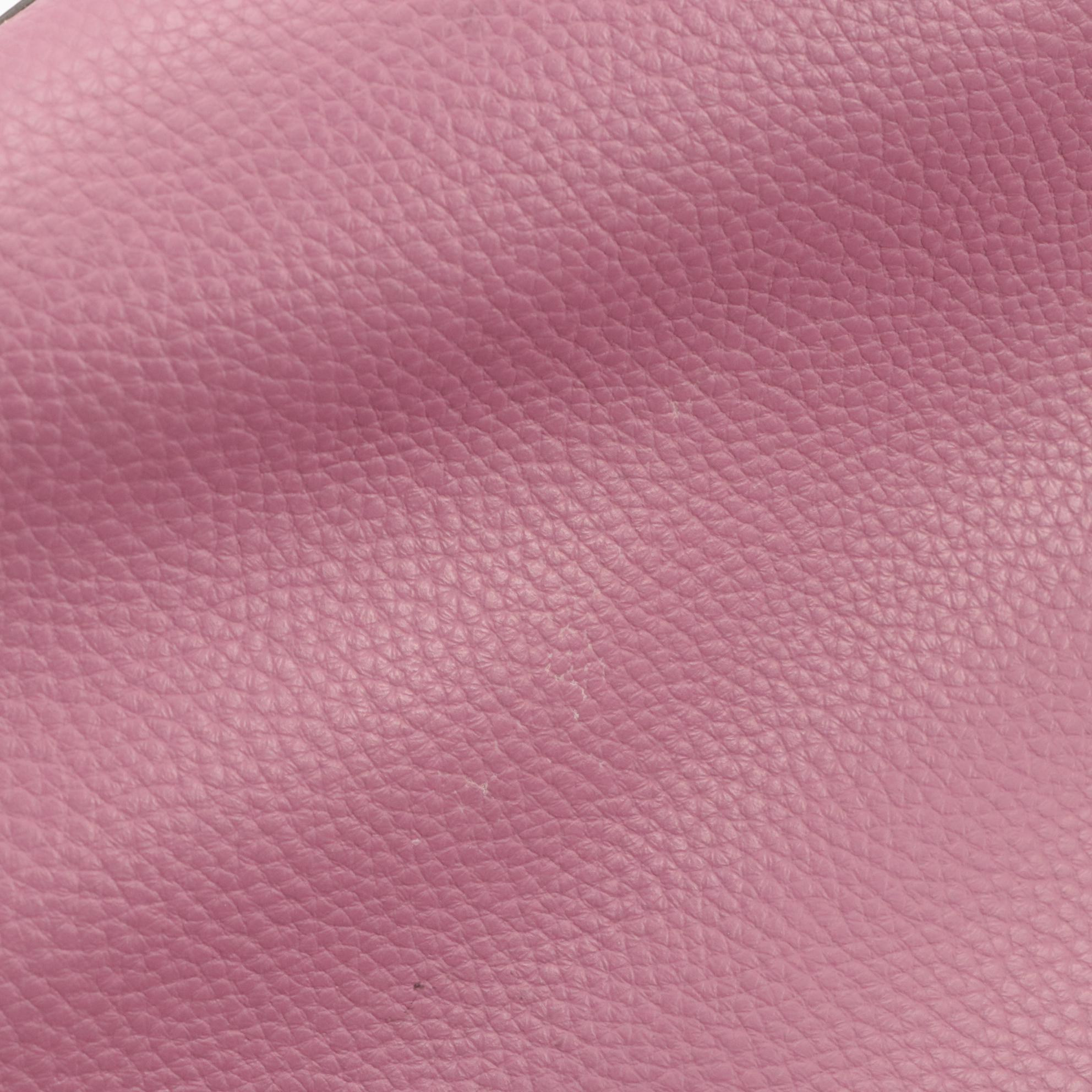 Coach Large Market Tote in Pink/Purple Grained Leather