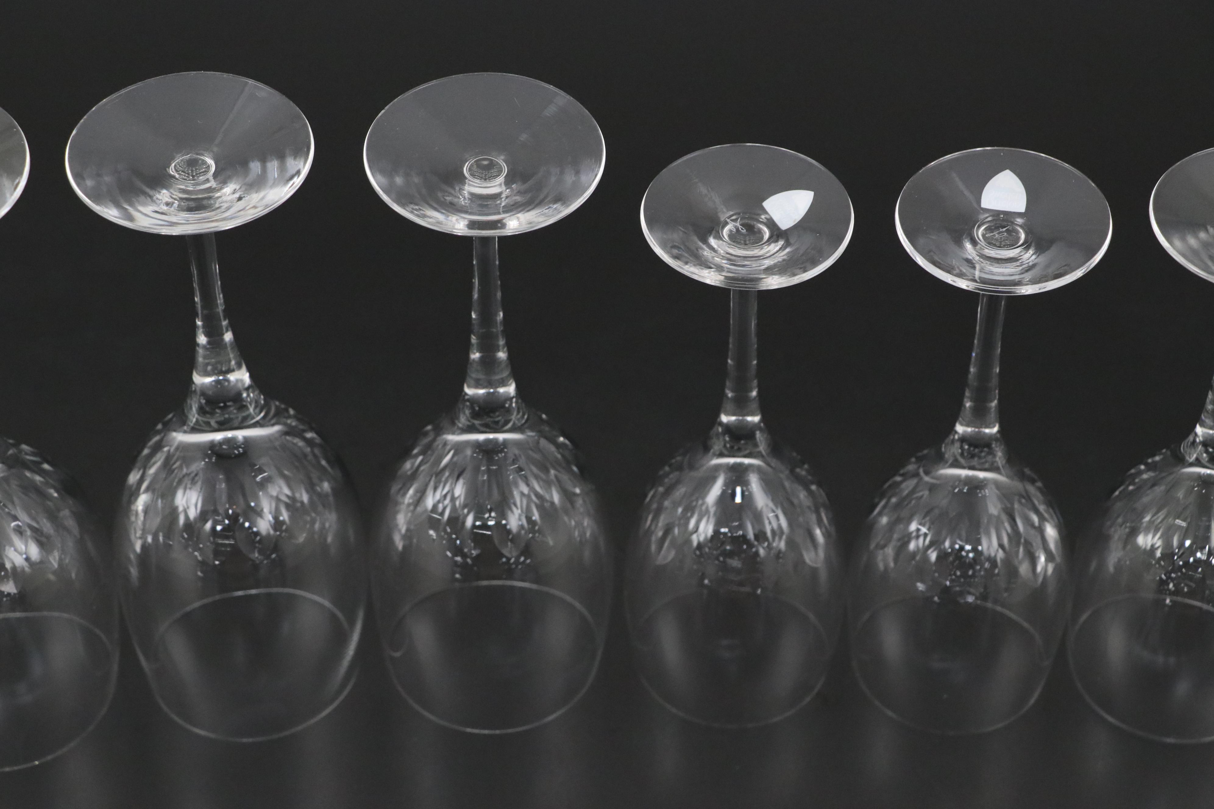 Orrefors "Prelude Clear" Water Goblets and Claret Wine Glasses, 21st Century