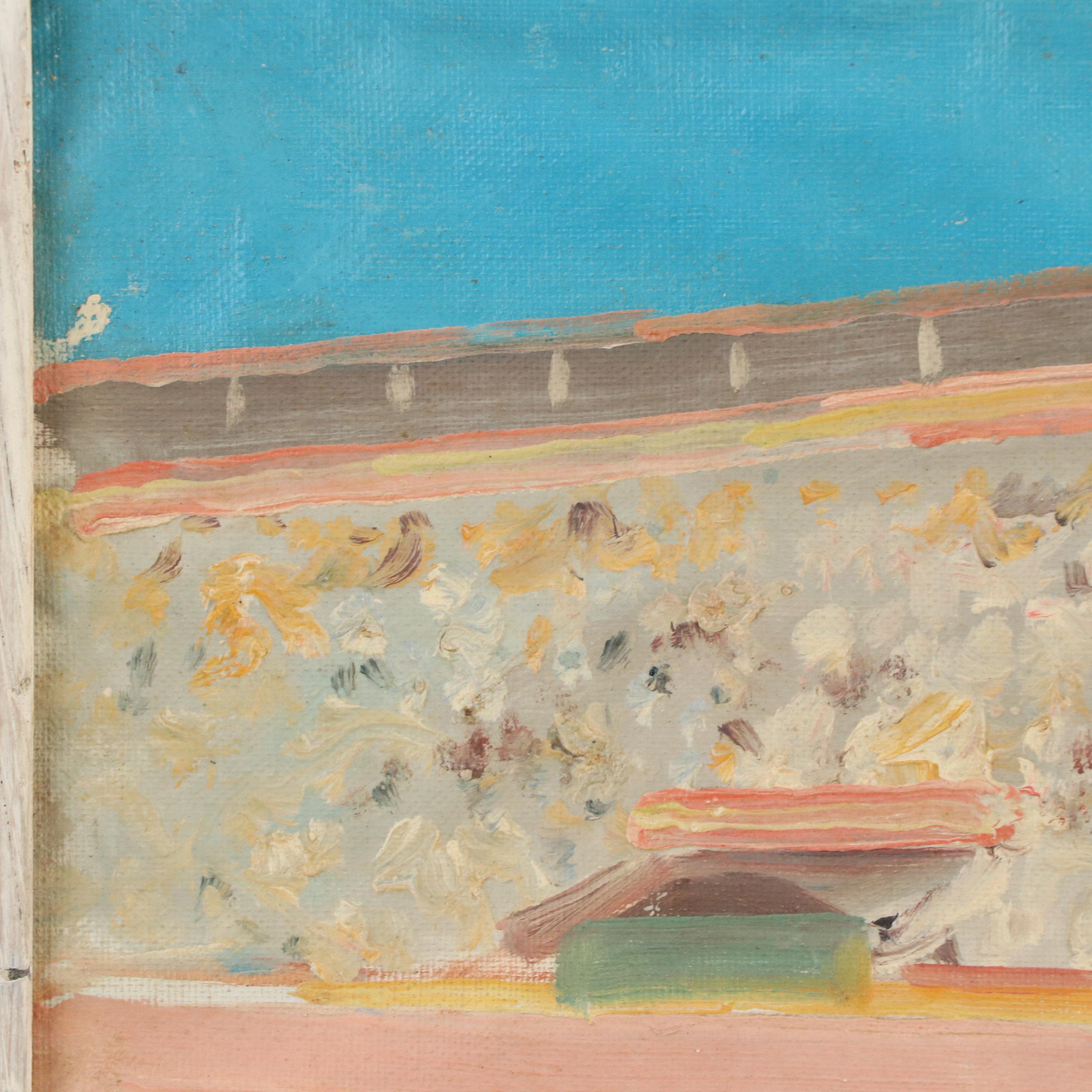 Oil Painting of Matador During Bullfight