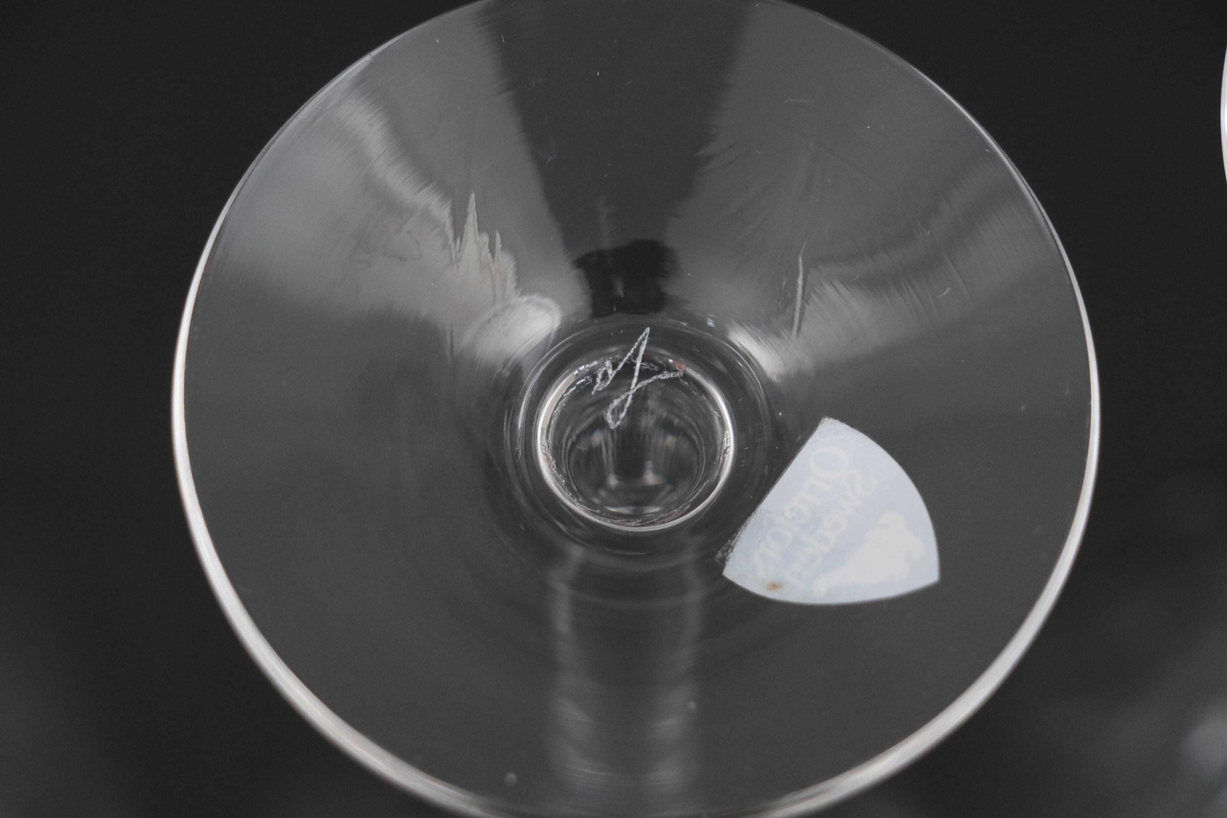 Orrefors "Prelude Clear" Water Goblets and Claret Wine Glasses, 21st Century