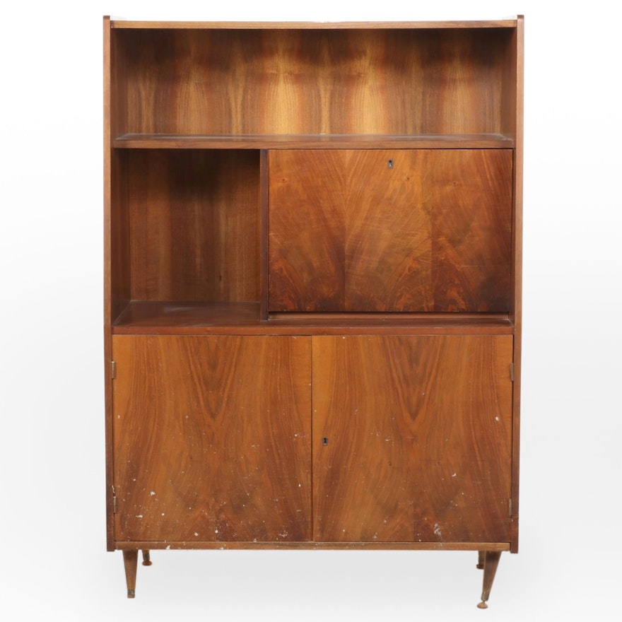 Danish Modern Teak Bookcase or Dry Bar Cabinet