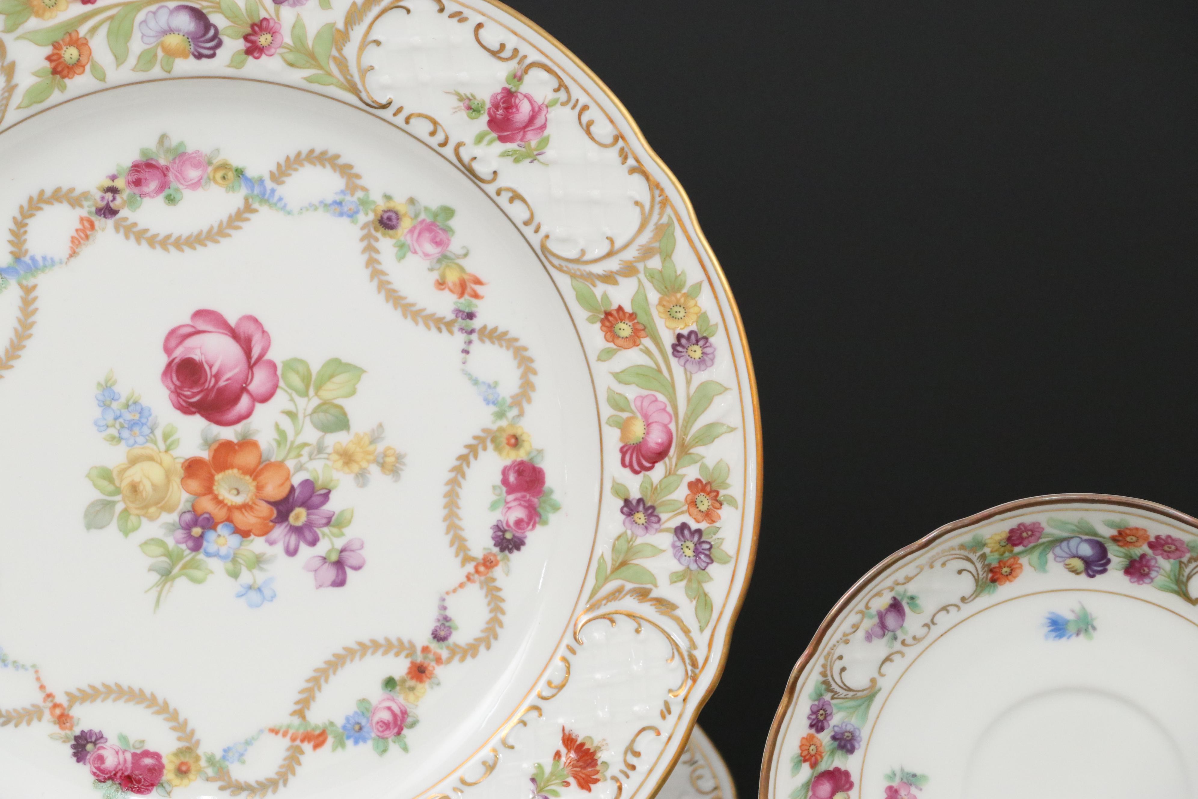 Schumann "Empress Dresden Flowers" and Other Porcelain Dinnerware
