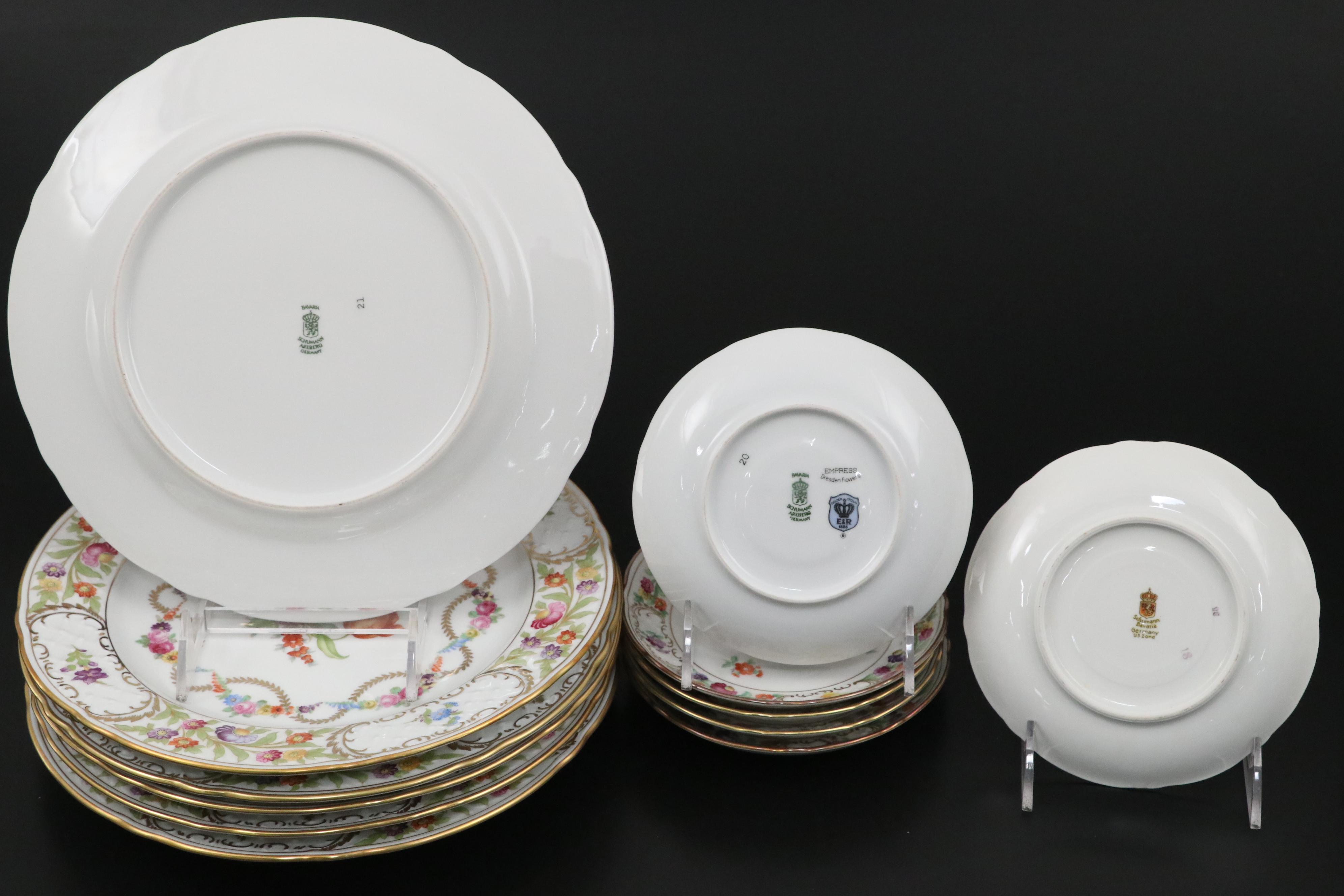 Schumann "Empress Dresden Flowers" and Other Porcelain Dinnerware