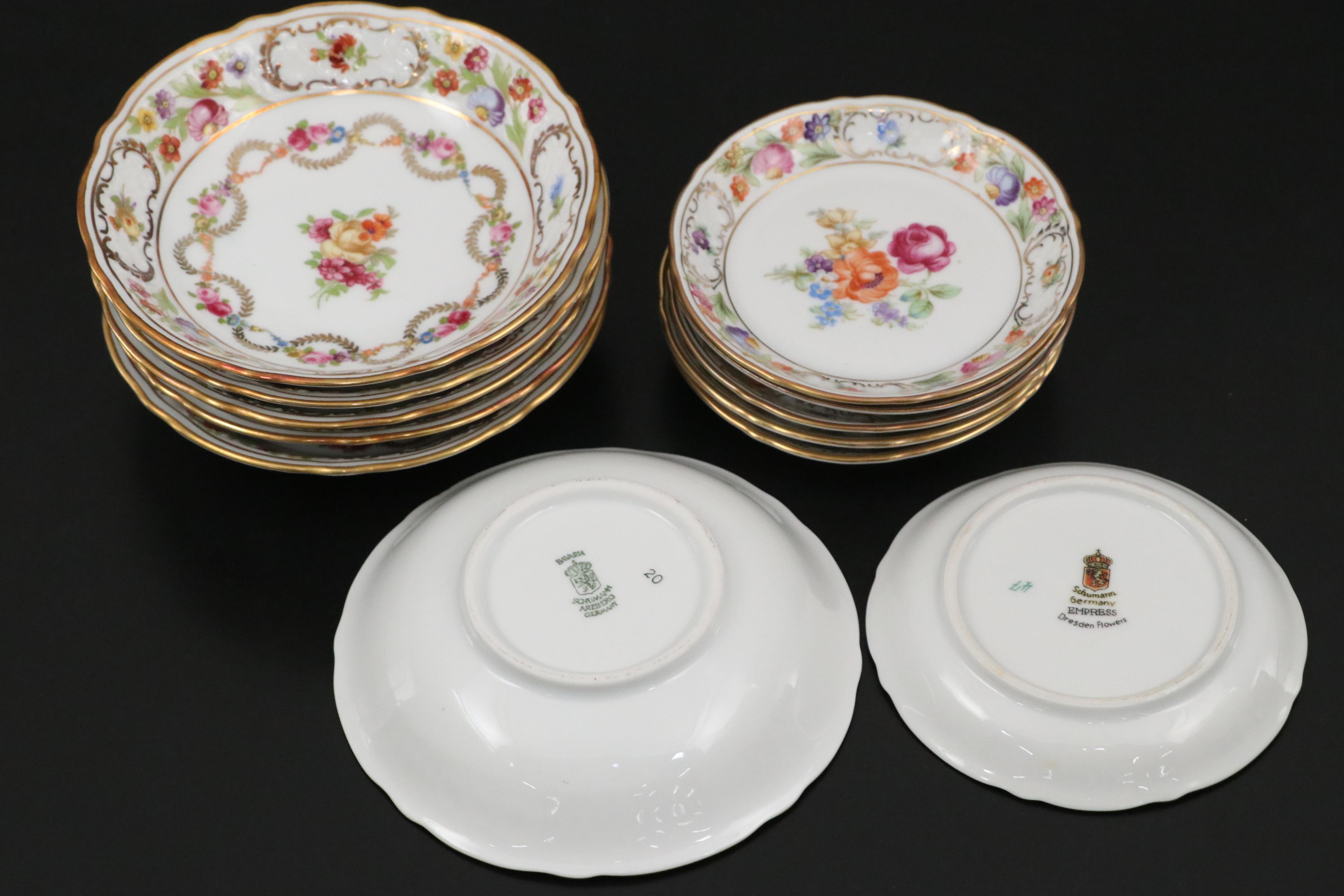 Schumann "Empress Dresden Flowers" and Other Porcelain Dinnerware