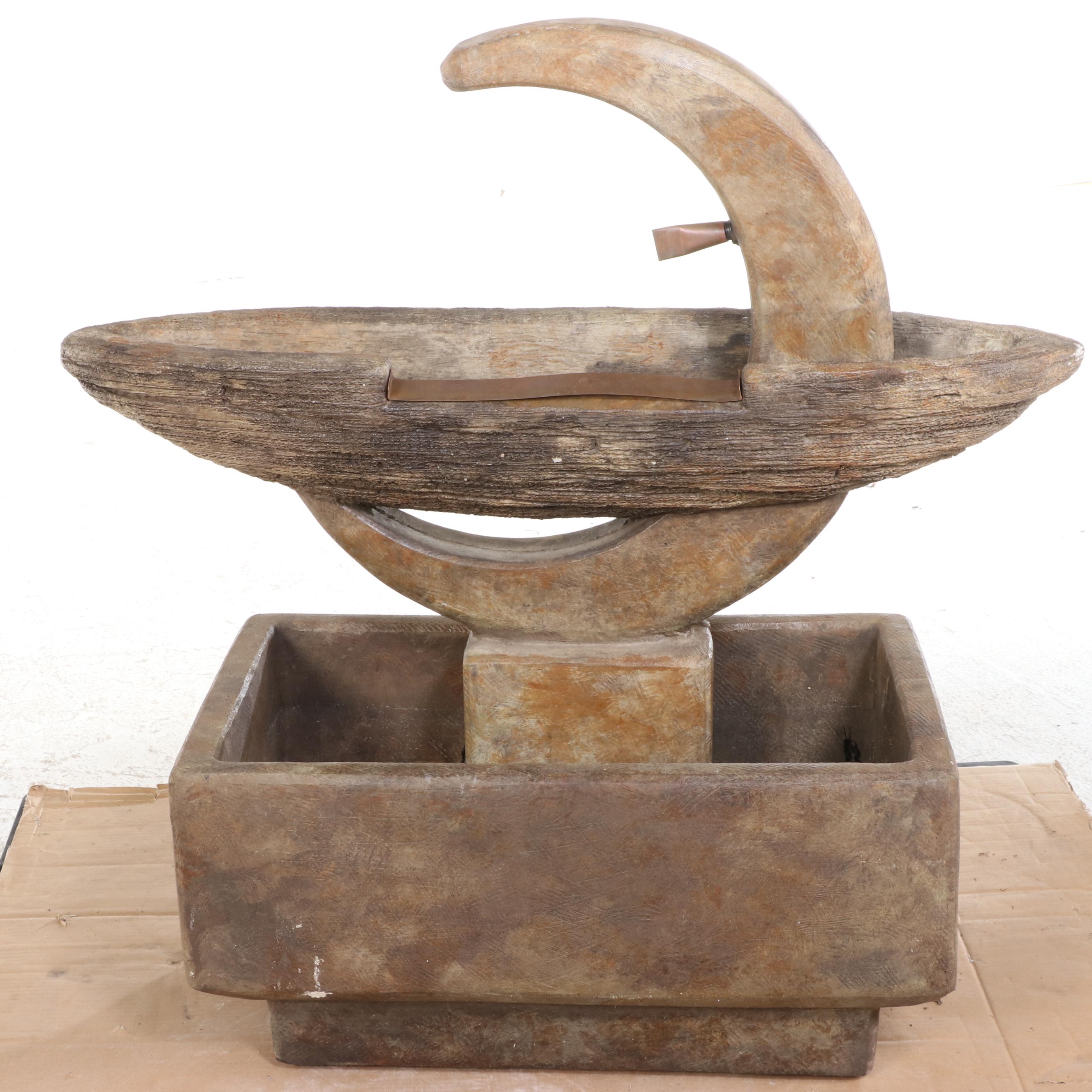 Henri Studio Moon Dance Outdoor Water Fountain in Relic Lava Finish