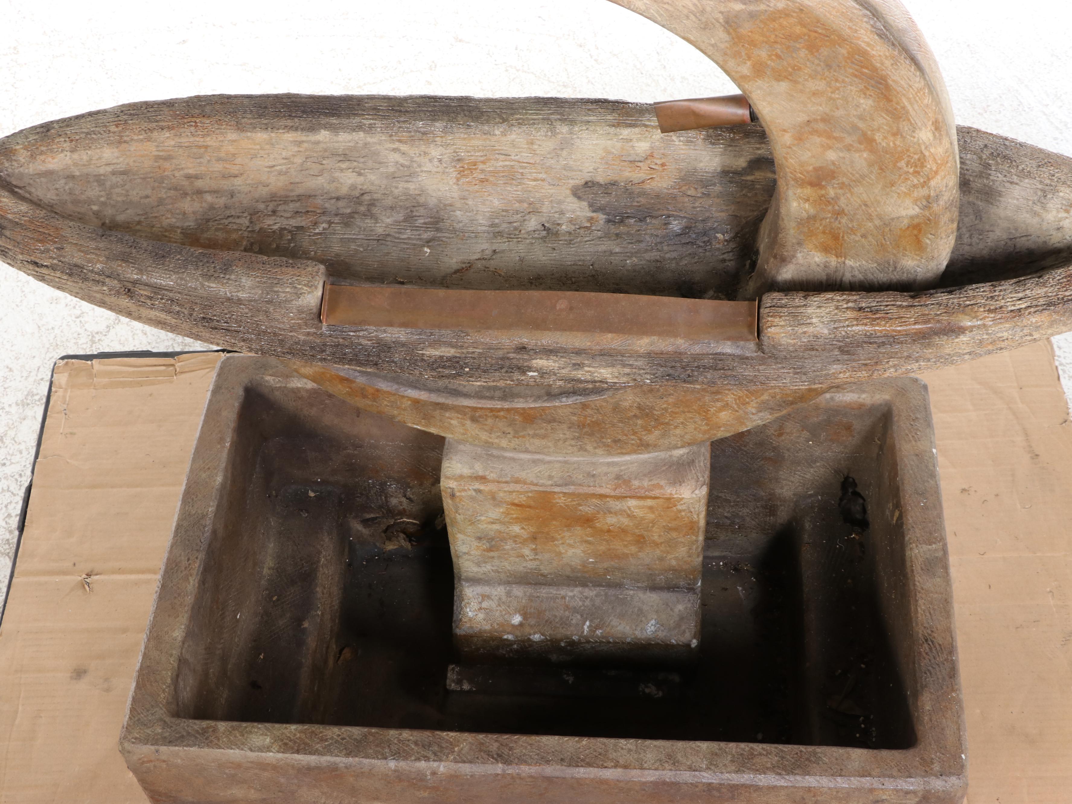 Henri Studio Moon Dance Outdoor Water Fountain in Relic Lava Finish