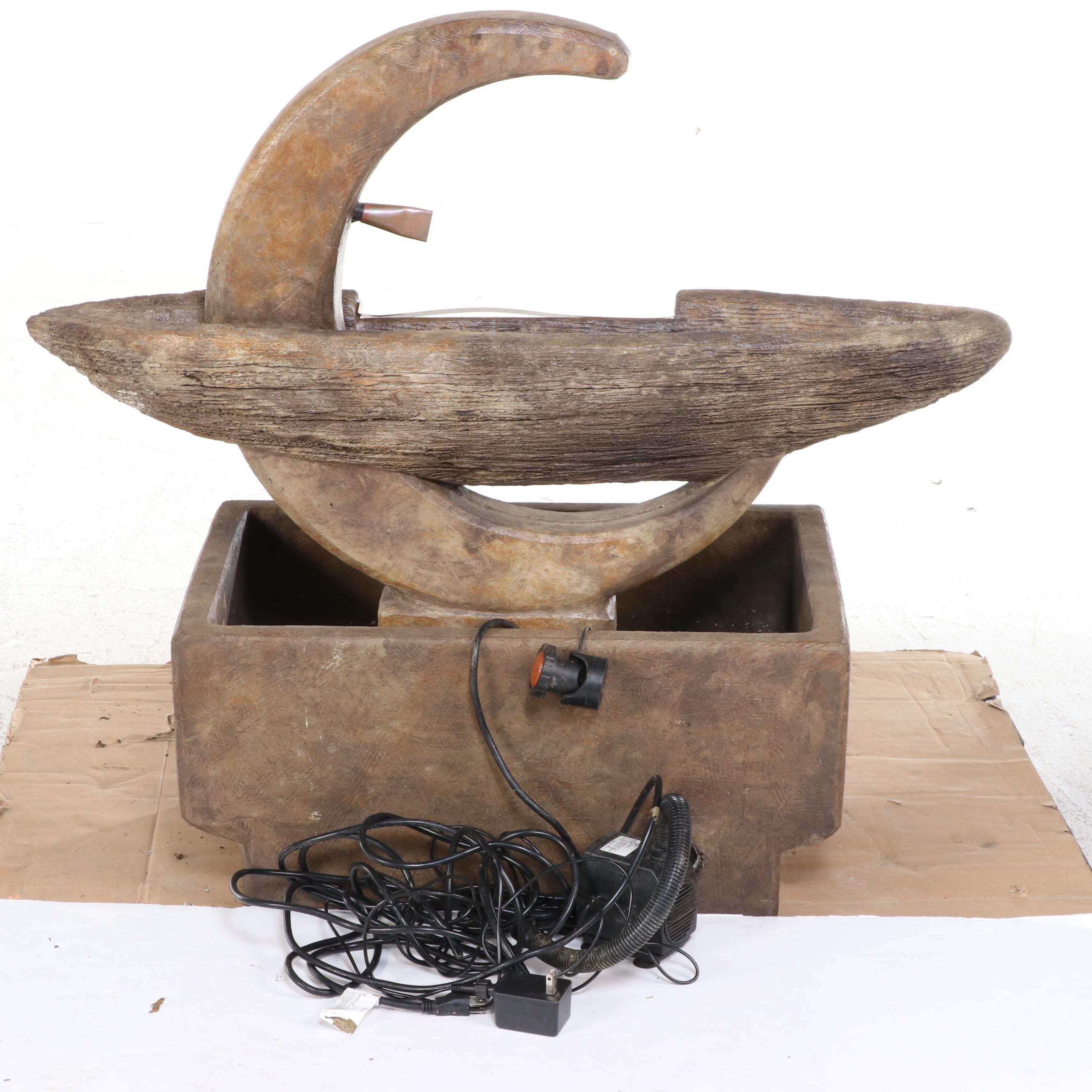 Henri Studio Moon Dance Outdoor Water Fountain in Relic Lava Finish