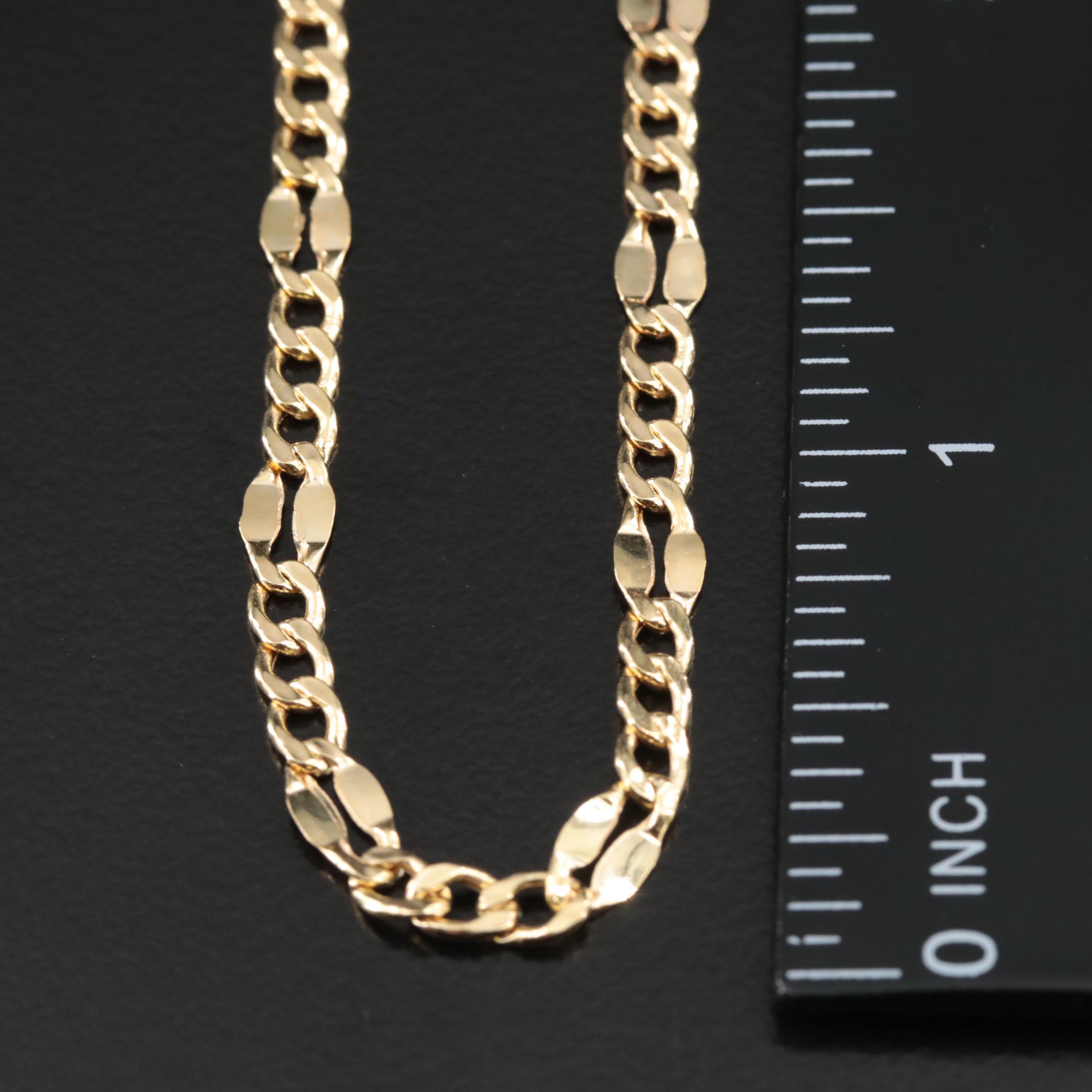 14K Figaro Chain Necklace