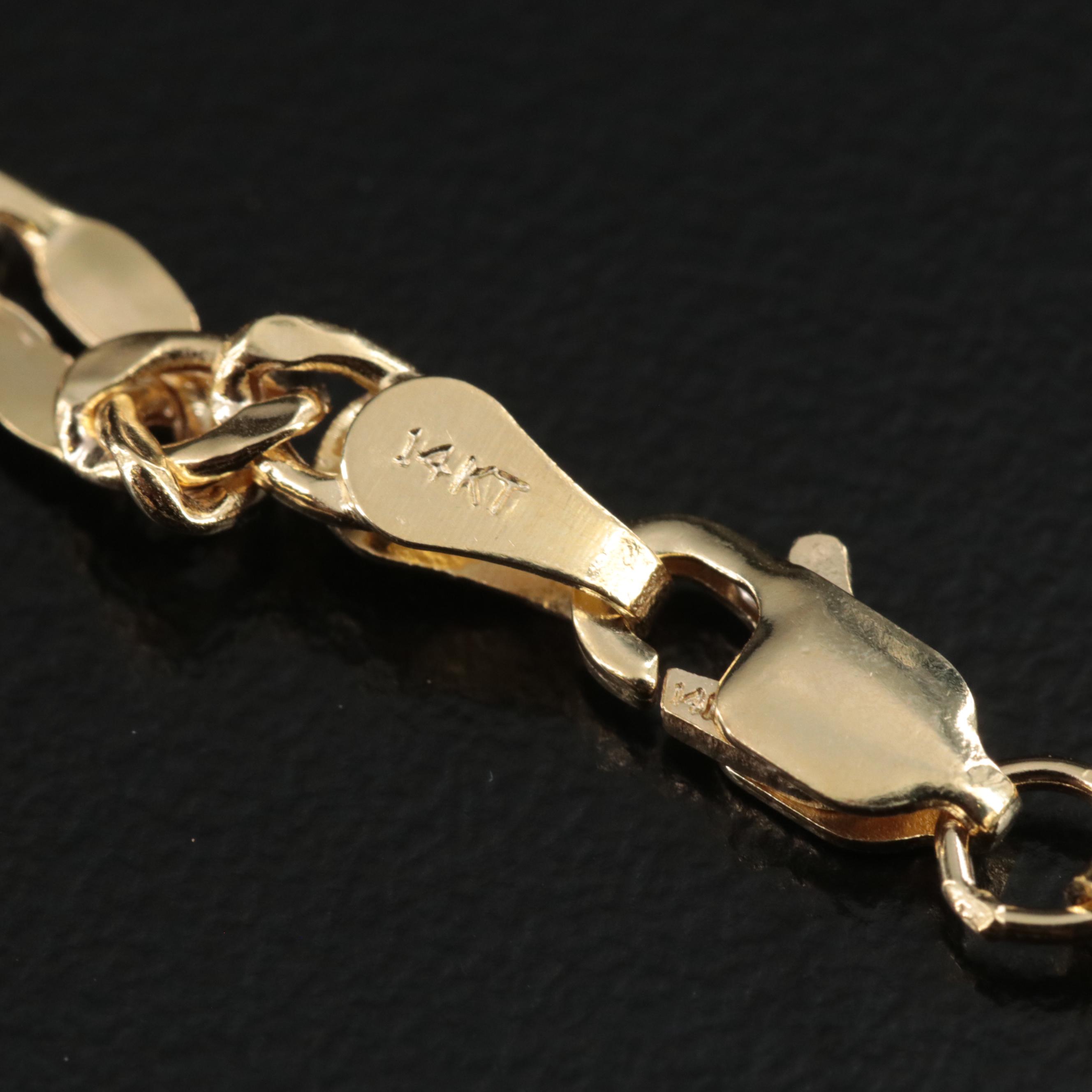 14K Figaro Chain Necklace