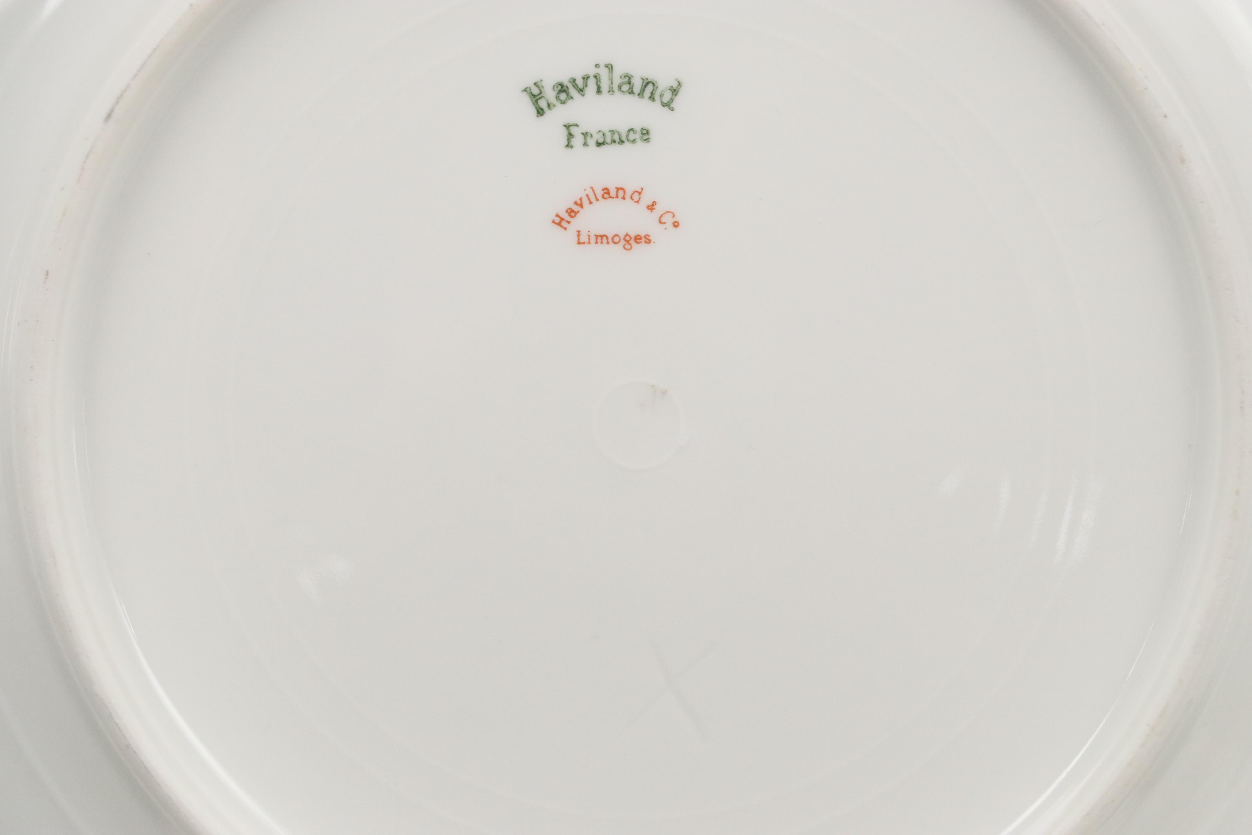 Artist Signed Hand-Painted Bowl with Copeland and Limoges Dishes