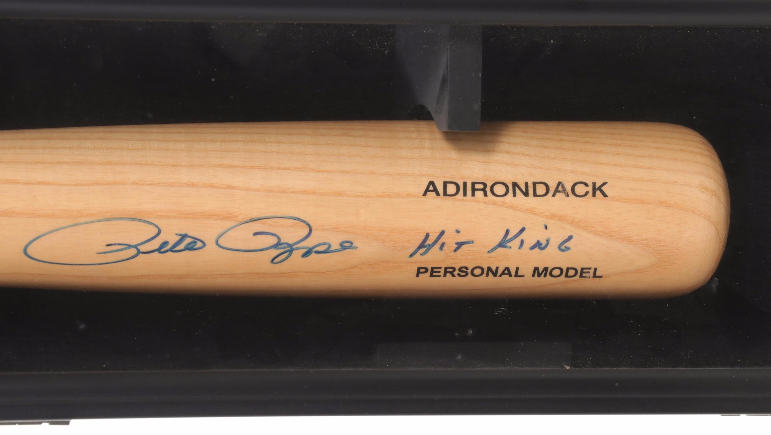 Pete Rose "Hit King" Autographed Adirondack Baseball Bat