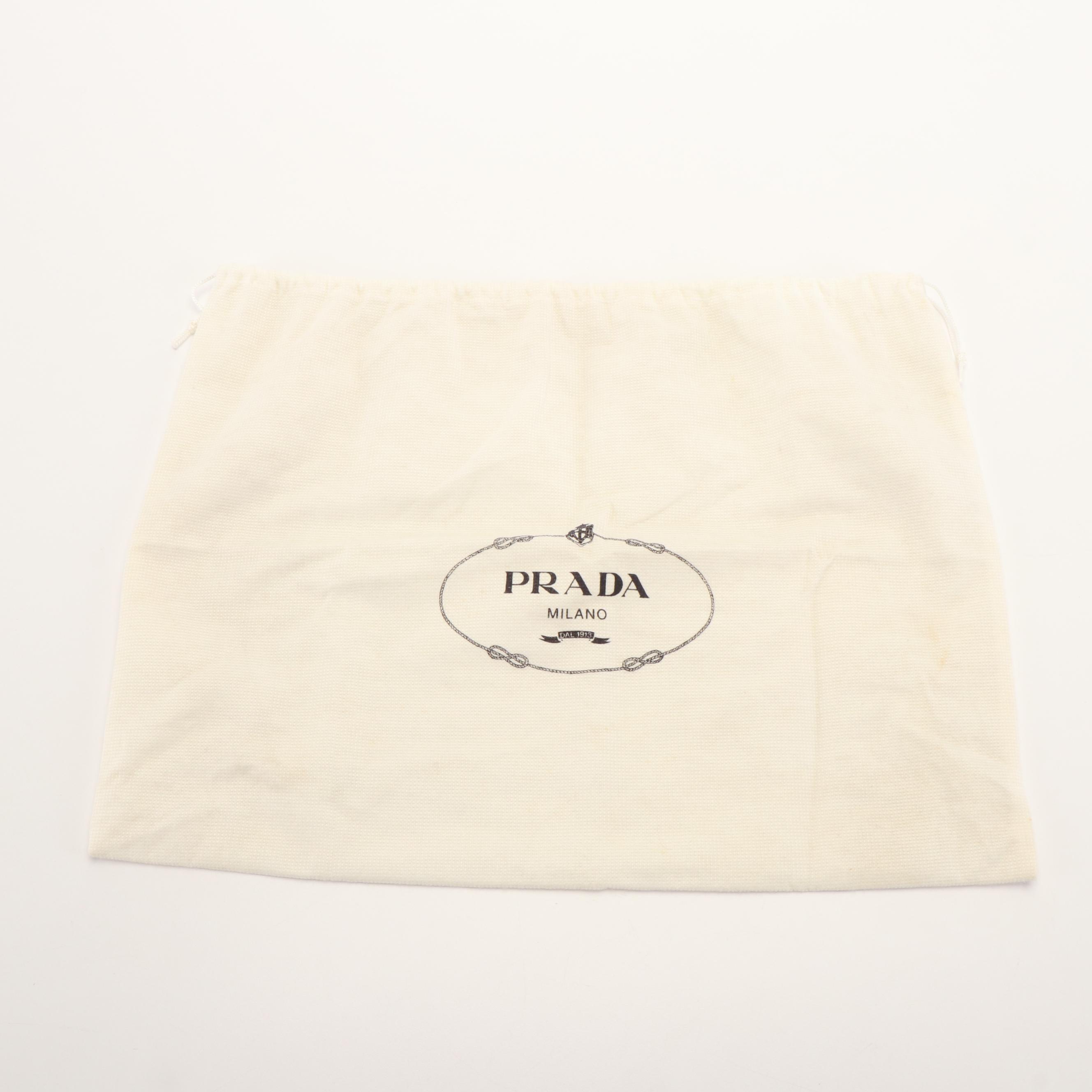 Prada Handbag in Black Tessuto Nylon and Patent Leather