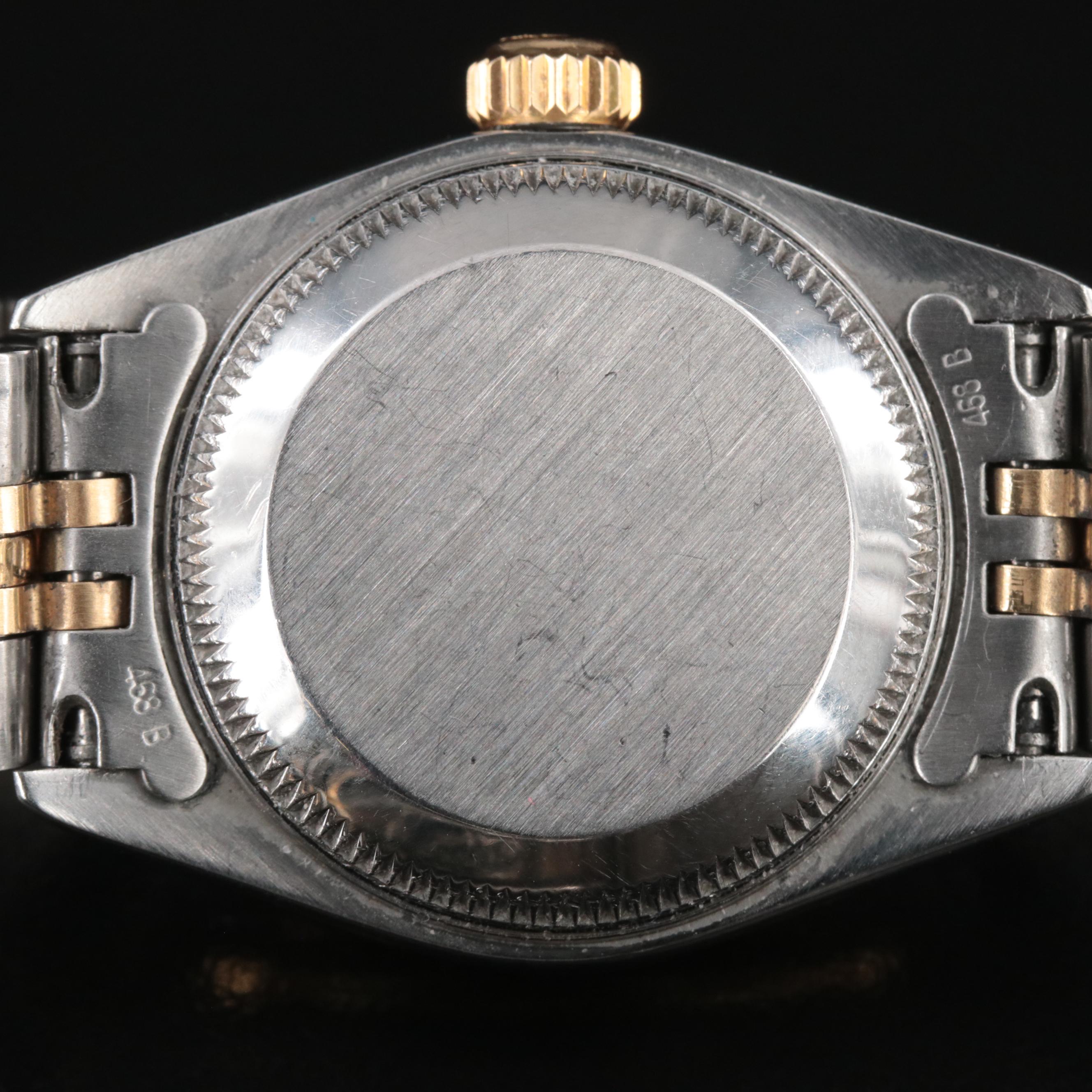 Rolex Datejust 18K Gold Steel Custom Diamond Bezel and Dial Automatic Watch