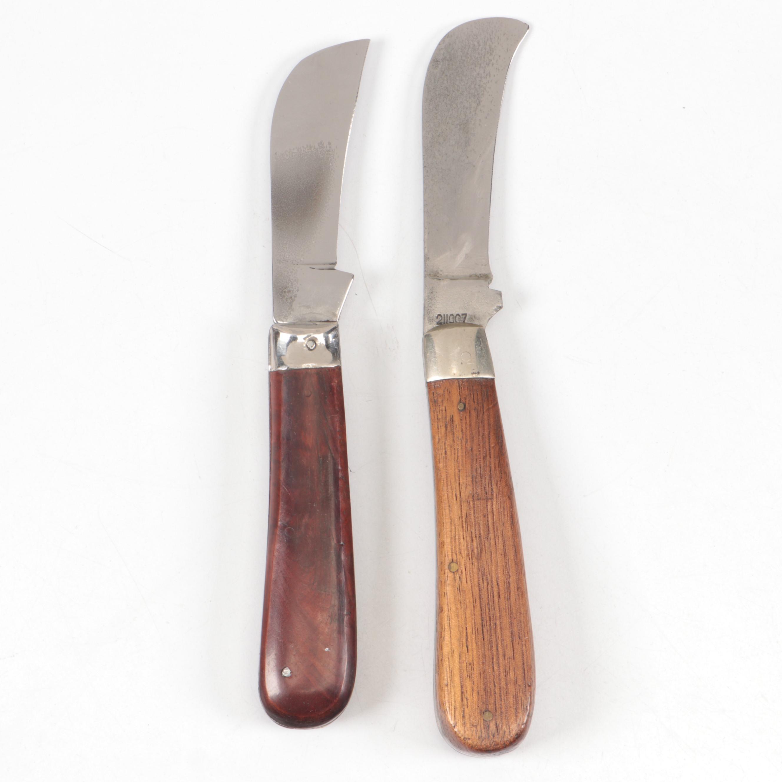 Schrade, Robeson Shuredge and Other Folding Hawkbill Knives, Vintage