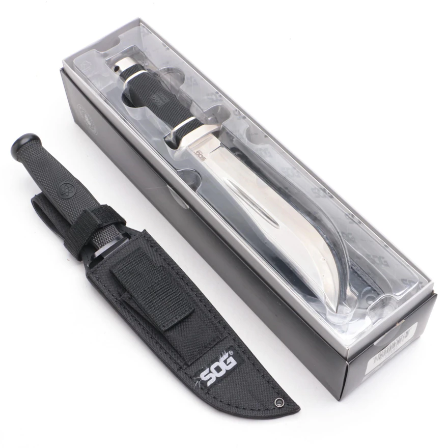 SOG Specialty Knives Stainless and Matte Black Fixed Blade Knives and ...