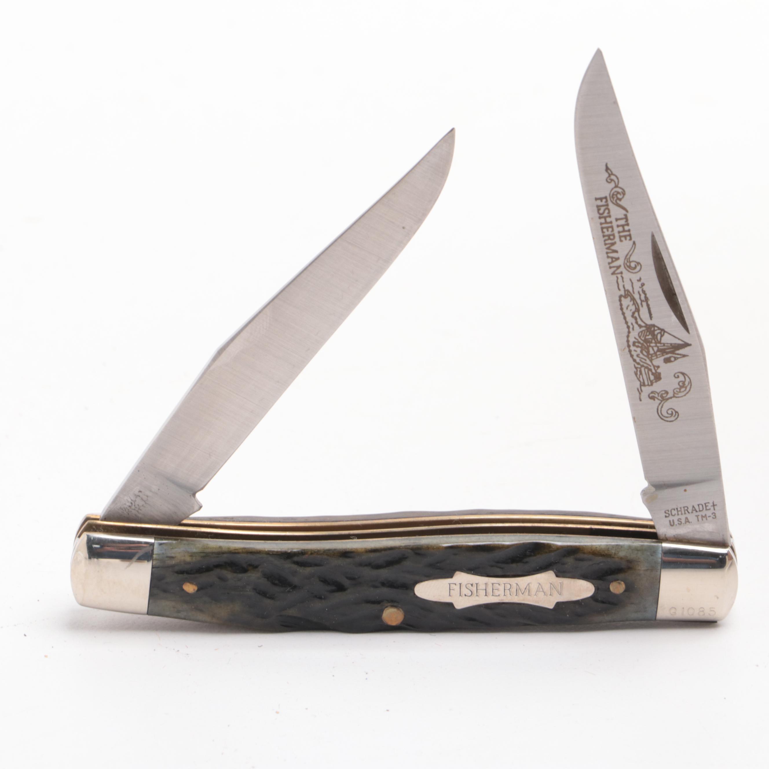 Schrade Cutlery Classics Display Case with Schrade Folding Pocketknives