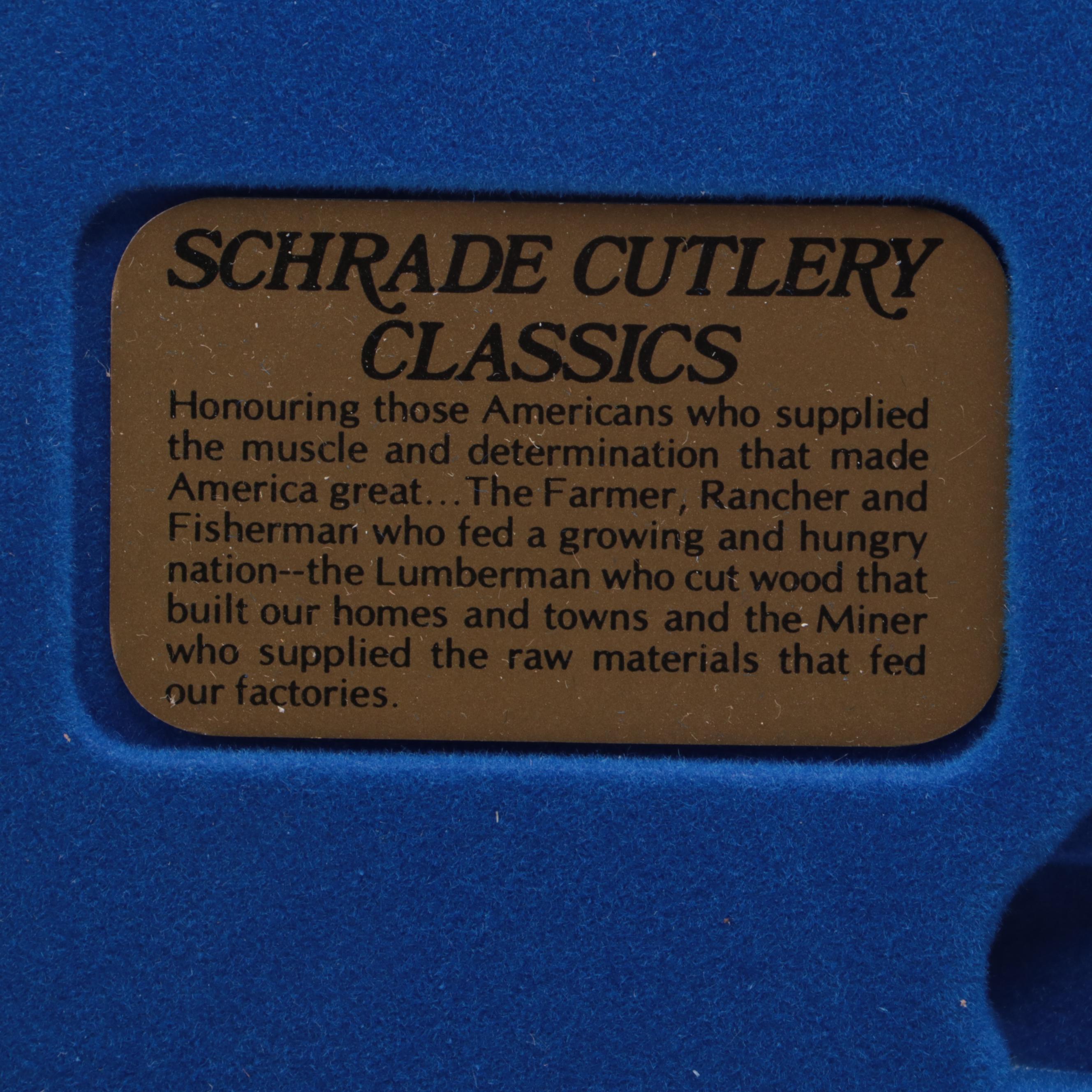 Schrade Cutlery Classics Display Case with Schrade Folding Pocketknives