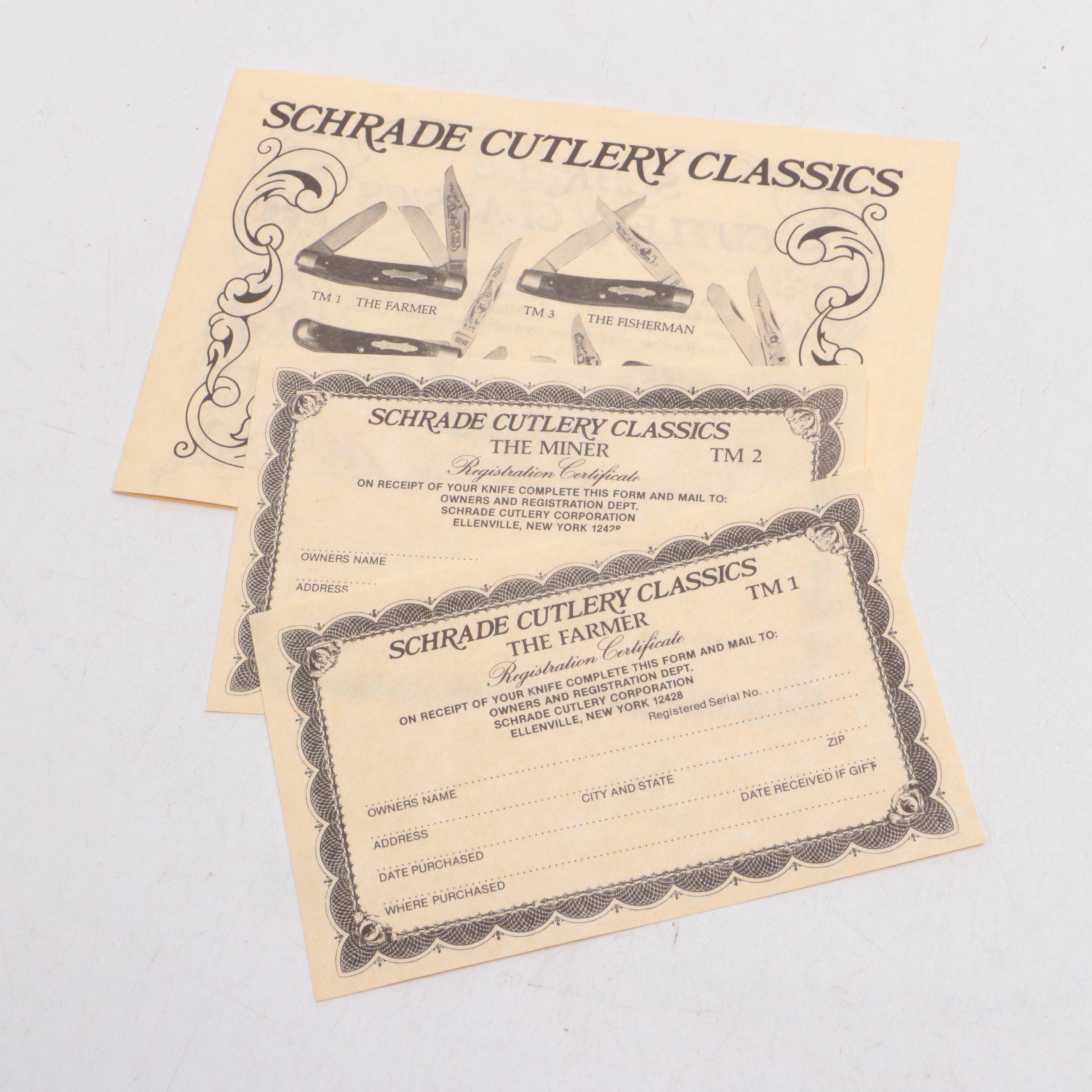 Schrade Cutlery Classics Display Case with Schrade Folding Pocketknives