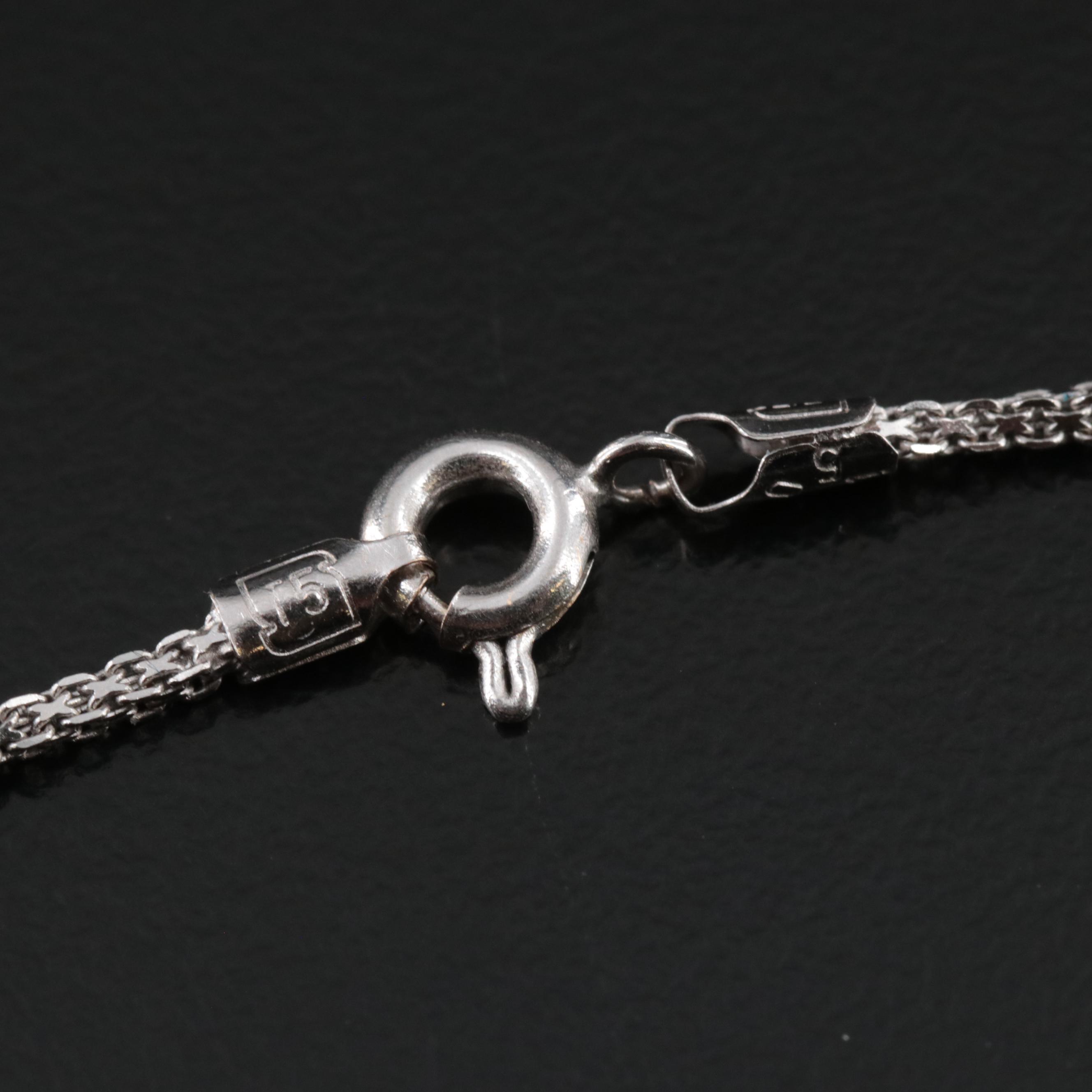 18K Turquoise and Diamond Pendant Necklace