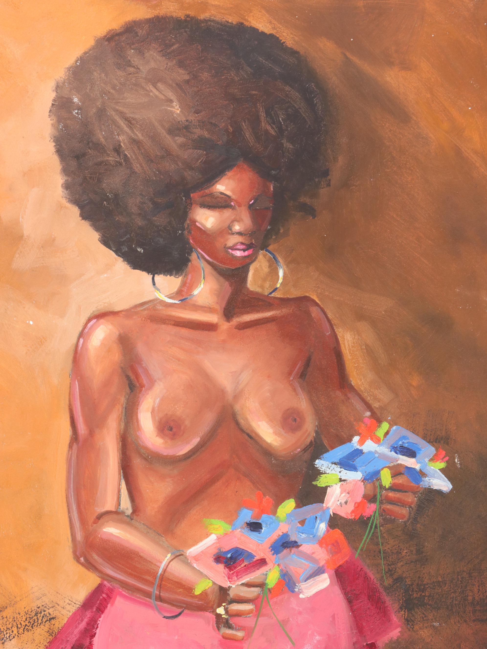 Bob Ragland Female Figure Study Oil Painting, 1973