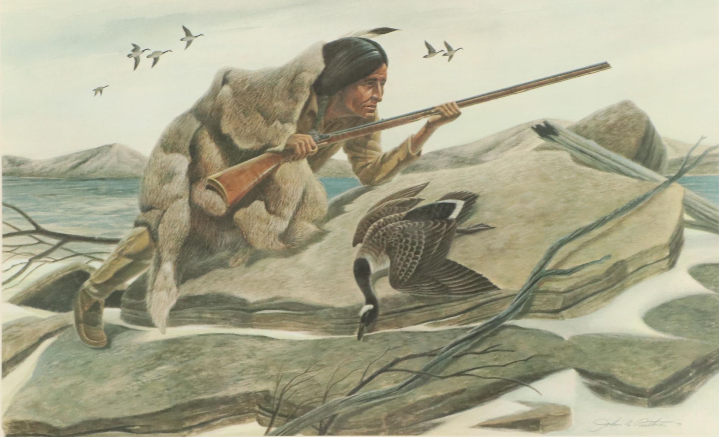 John Ruthven Offset Lithograph "Shawnee"