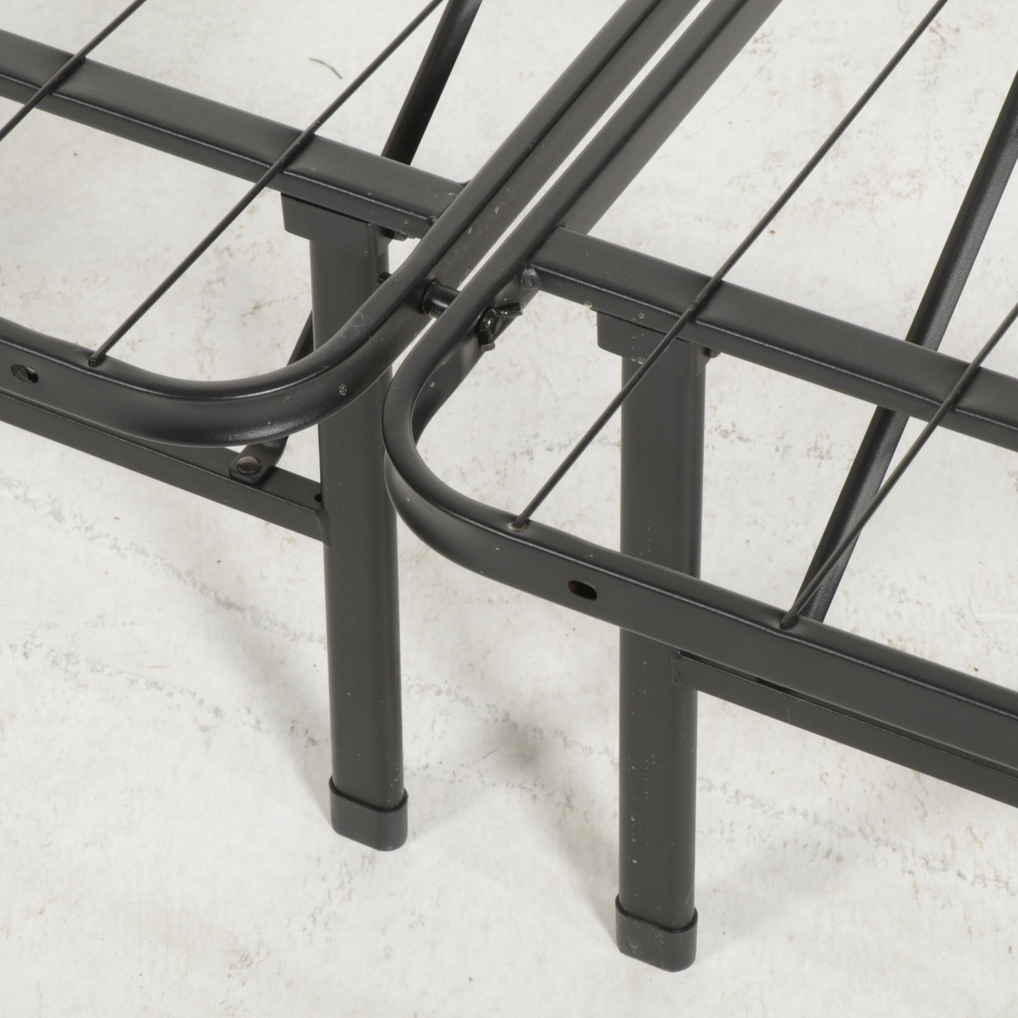Two Metal Folding Queen-Size Mattress Frame