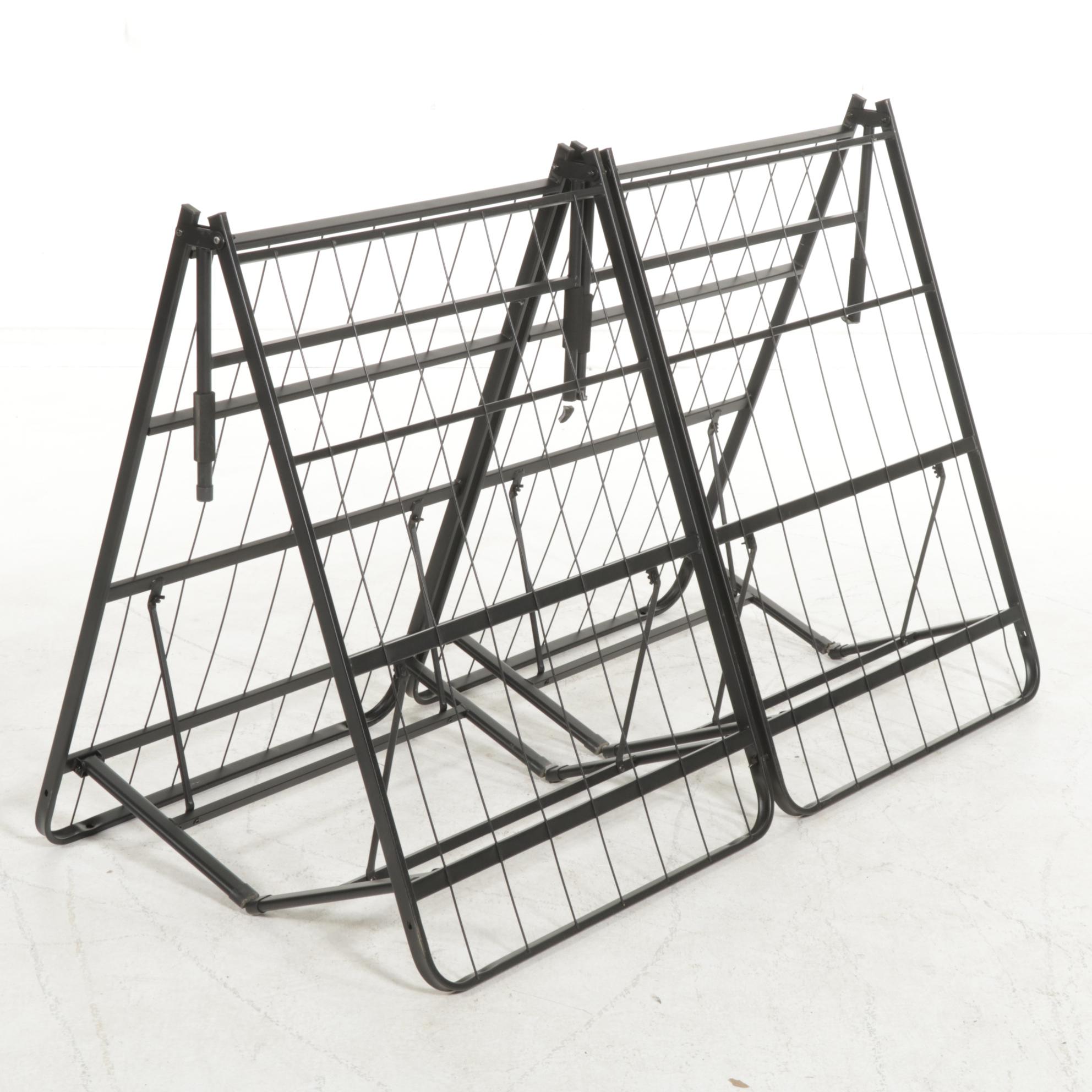 Two Metal Folding Queen-Size Mattress Frame