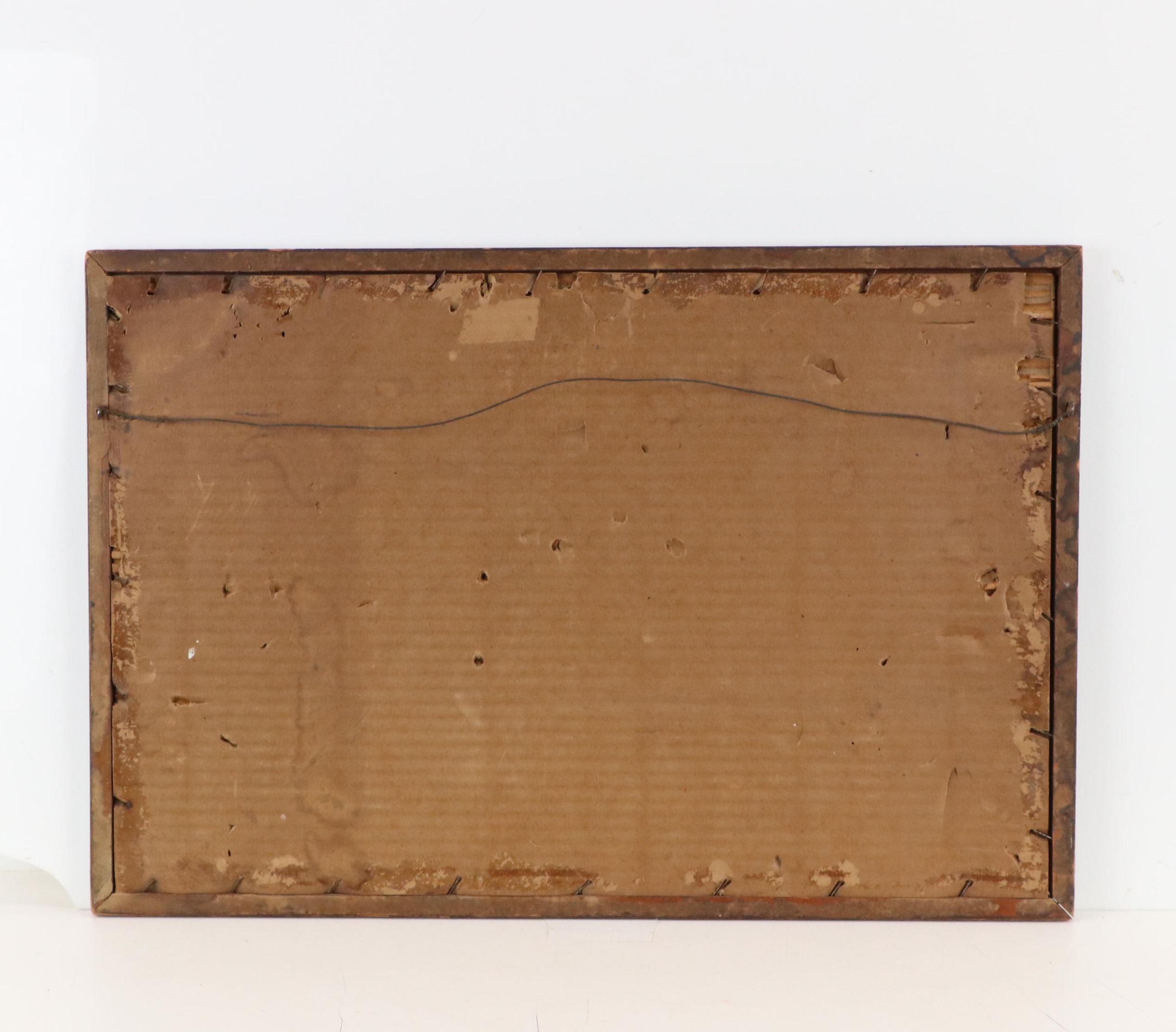 Ink Drawing of Boothbay Harbor City Street Scene, 1921