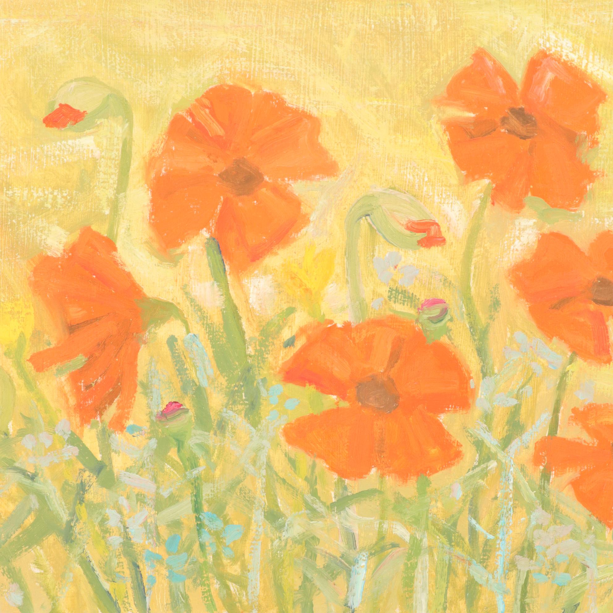 Bob Ragland  Impressionistic Floral Oil Diptych, 1986