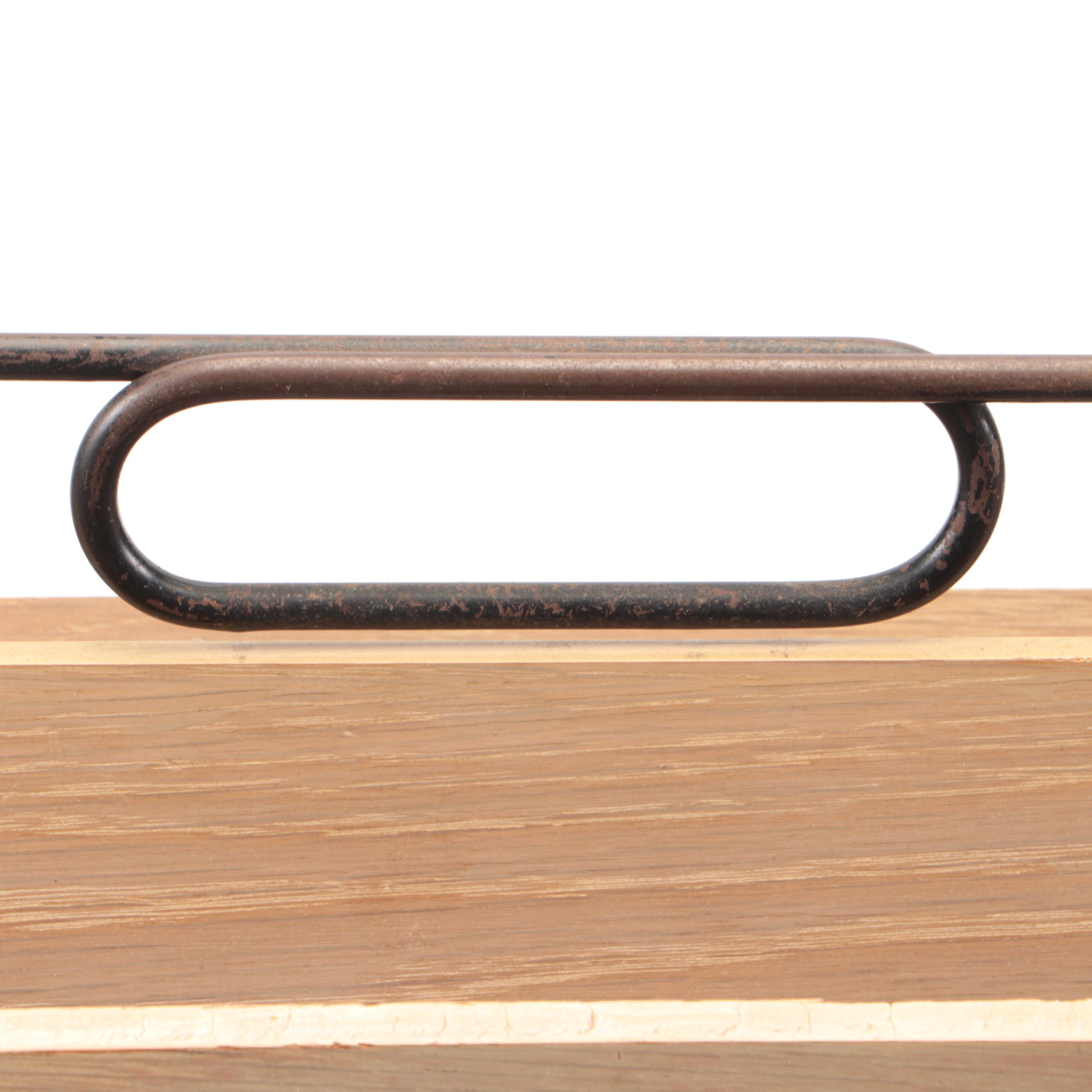 Paul McCobb Style Ash Veneer Magazine Rack, Mid-20th Century