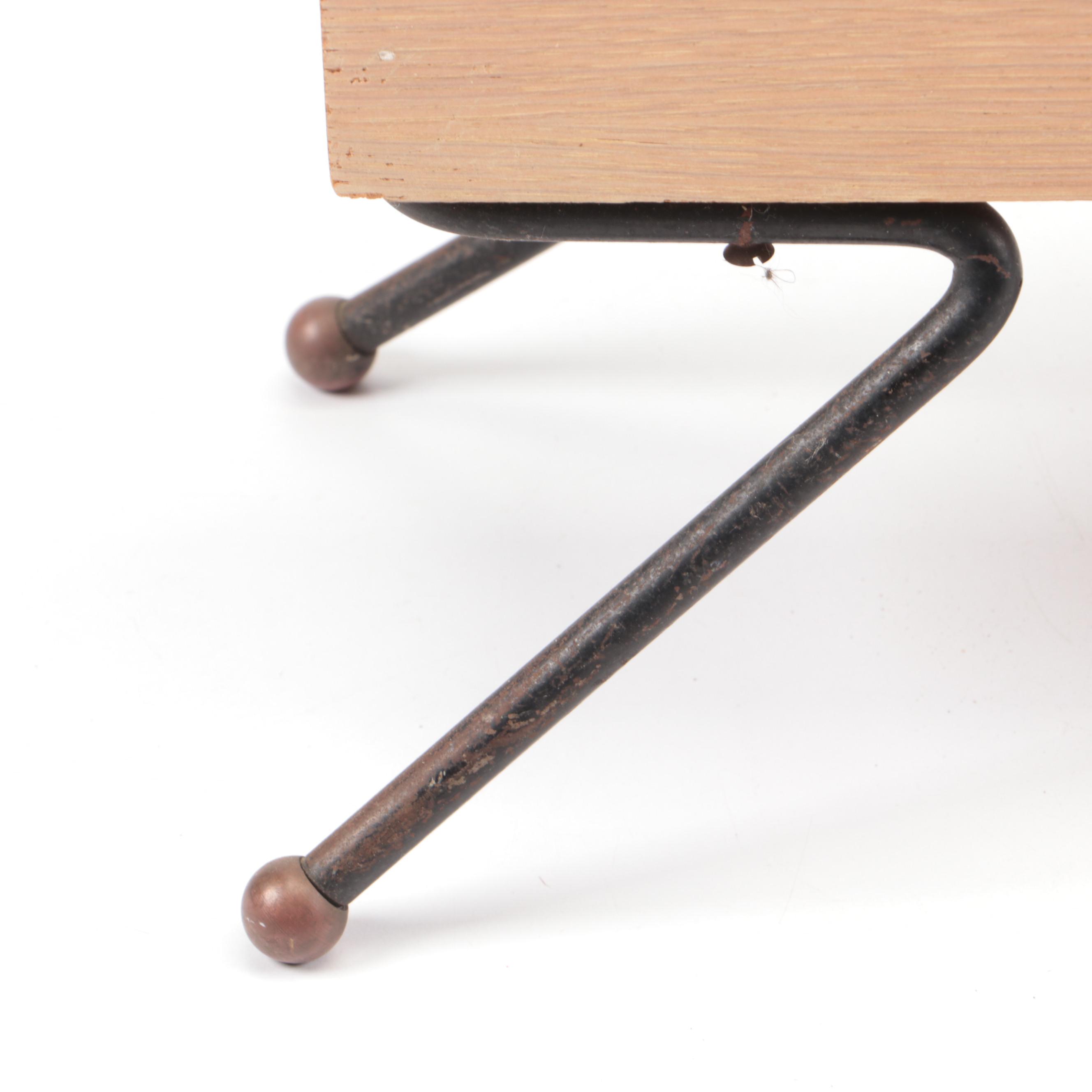 Paul McCobb Style Ash Veneer Magazine Rack, Mid-20th Century