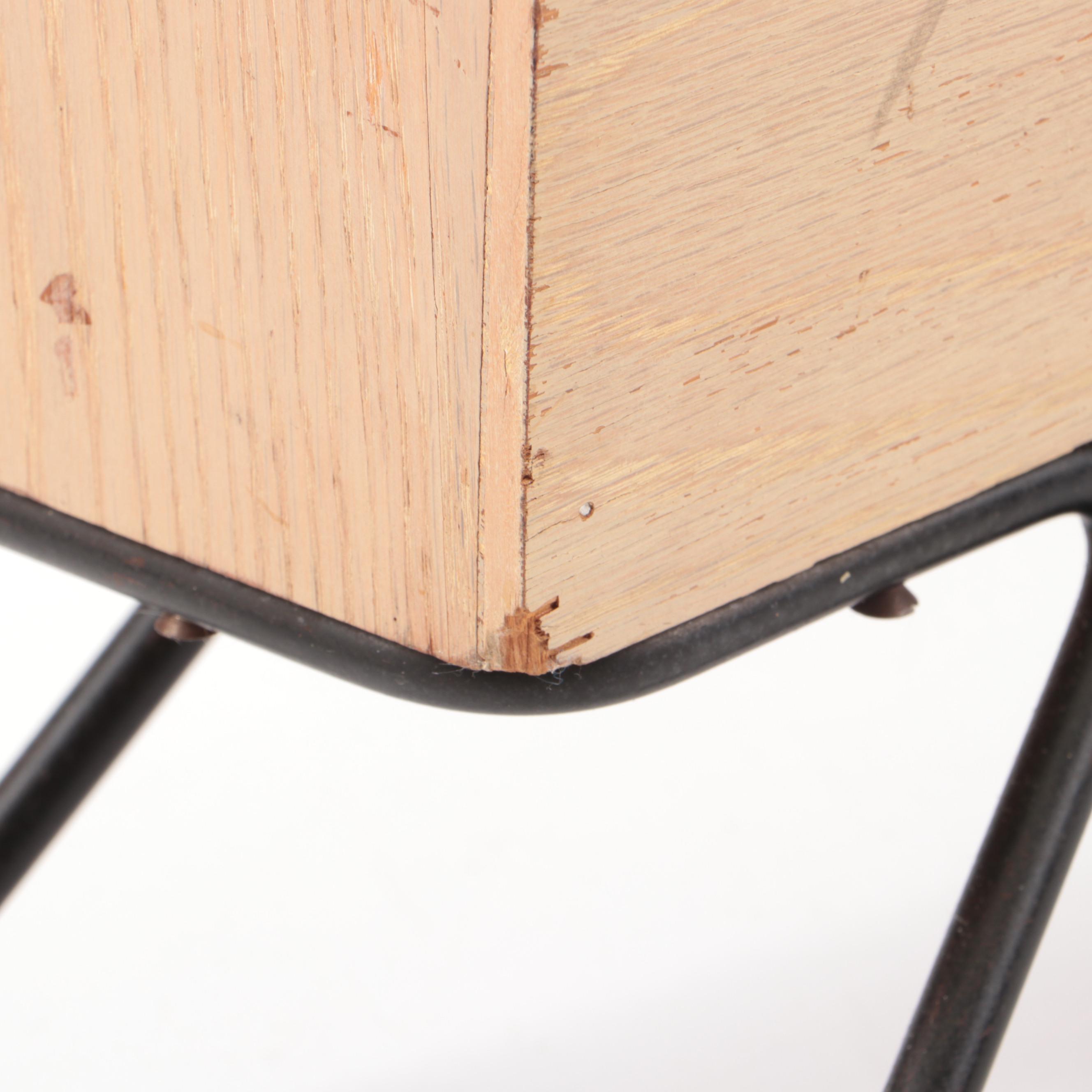 Paul McCobb Style Ash Veneer Magazine Rack, Mid-20th Century